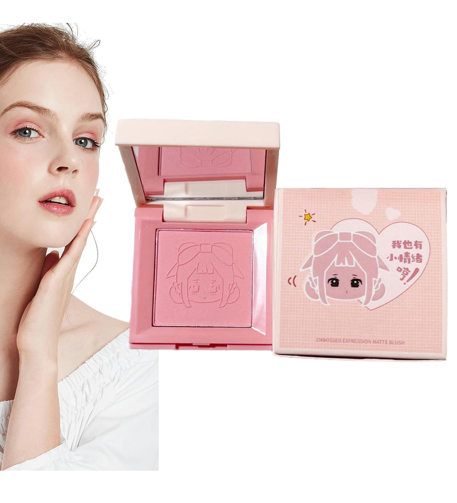 Makeup Blush - Cream Blush for Cheeks Matte 4-in-1 Palette | Cute Girl Emoticon Lightweight and Blendable Face Blushes Creamy & Blendable Color Radiant Glow Natural Skin Tones Troonz 3 - Buy Online on GoSupps.com