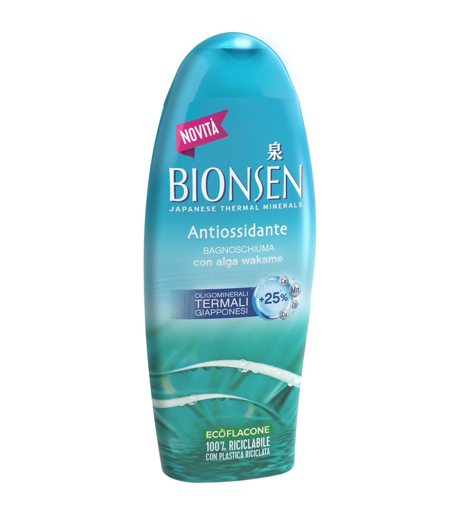 Bionsen Antioxidant with Wakame Algae Japanese Thermal Oligomineral Foam Bath 550 ml 18.5 Fl Oz made in Italy italian import