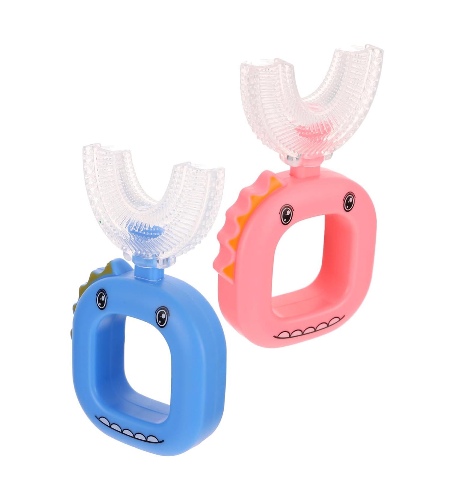 Healeved U-Shaped Toothbrush for Kids | 4-Pack Children's Oral Care Tools | Sweet & Fun Design for Easy Brushing | Ideal Household Products for Children - Buy Online on GoSupps.com