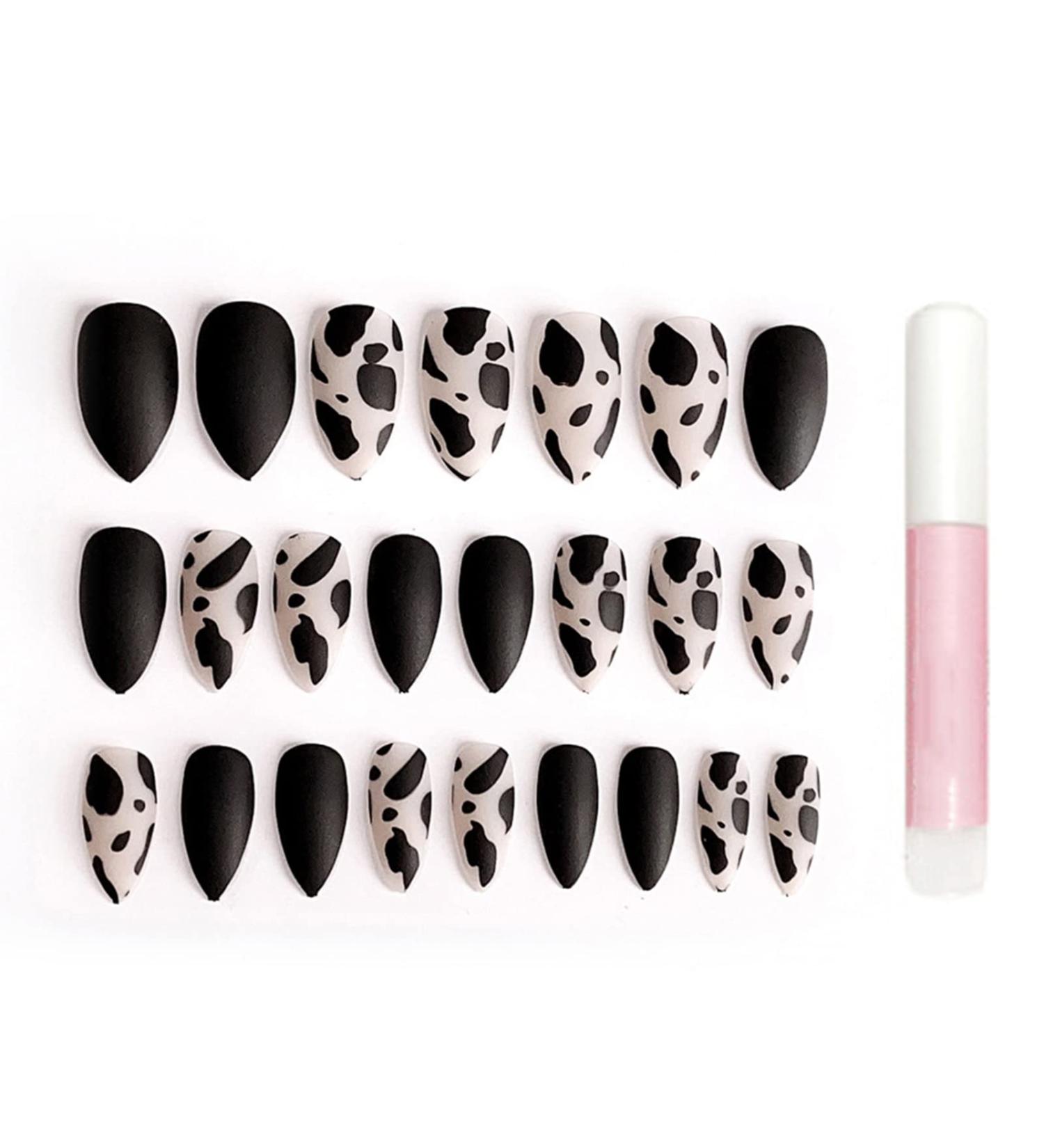 24 Pcs Halloween Nails Press on Nails for Women Artificial Fake Nail Tips Trim Easily Stylish Design Pattern Nail Tips for Halloween Party Christmas #1 - Buy Online on GoSupps.com