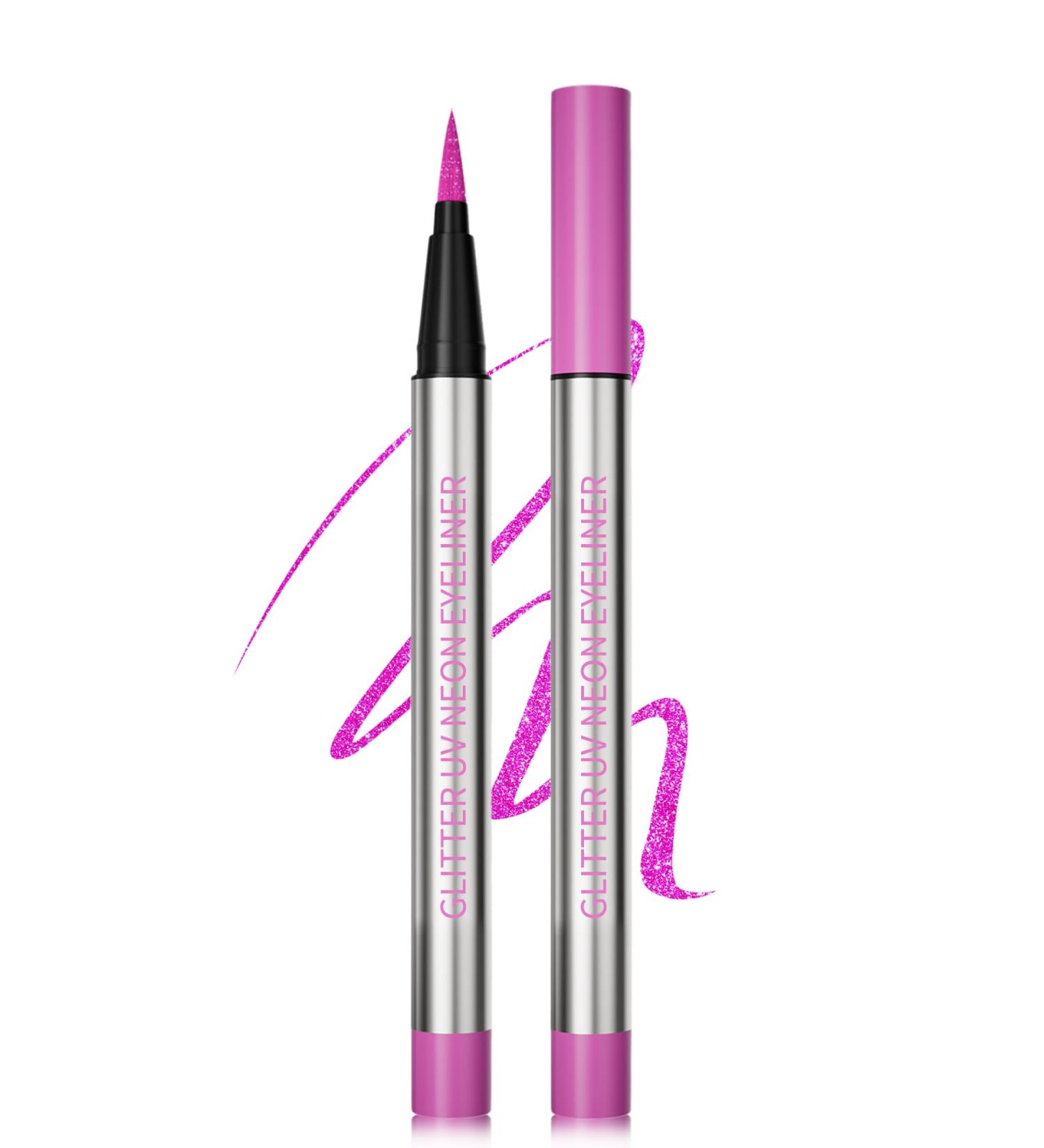  LYSdefeu Waterproof glitter liquid eyeliner UV neon liquid pencil metallic hold multi-colored glitter long-lasting easy to use and highly pigmented dries to create lines - Buy Online on GoSupps.com