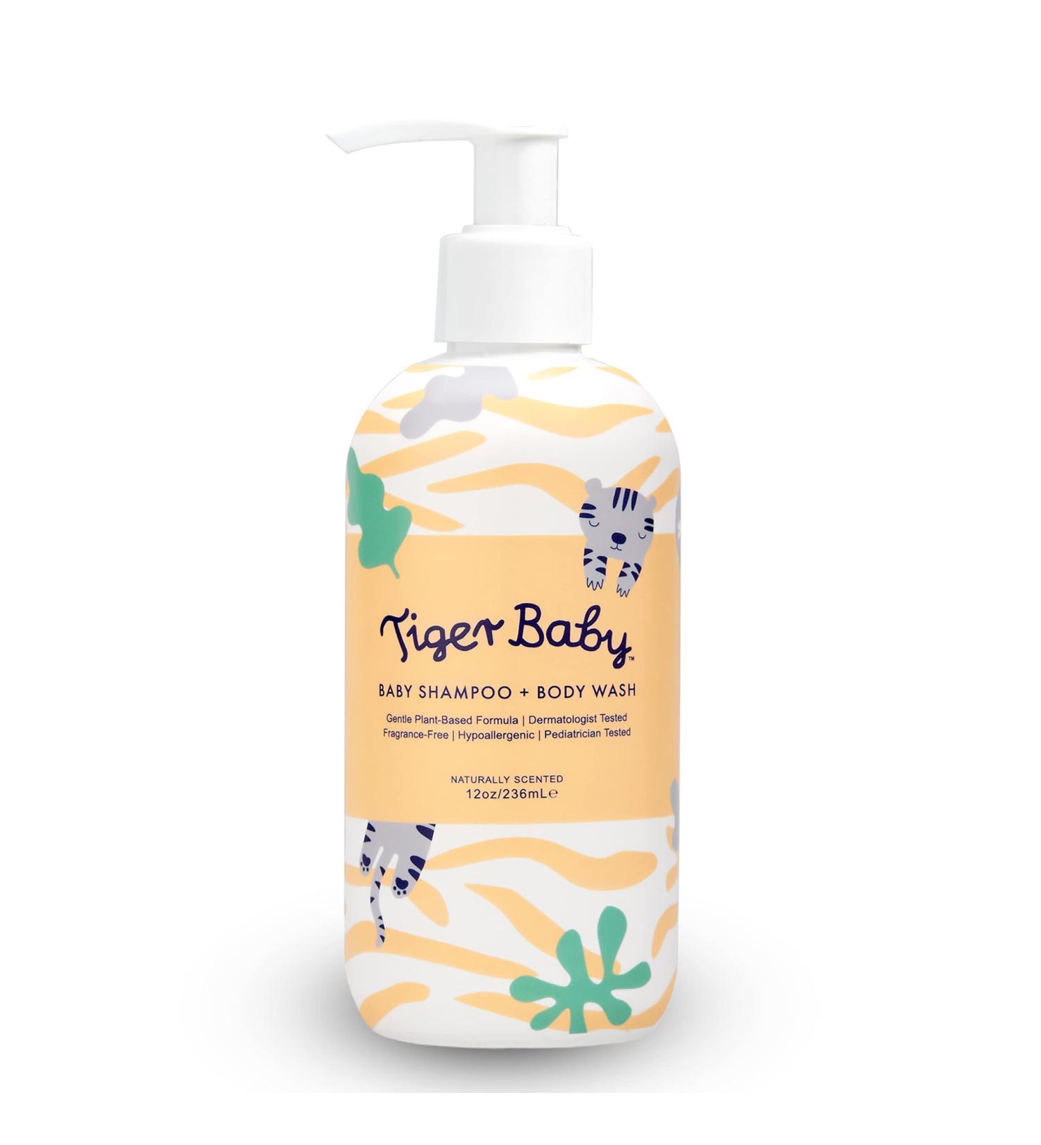 Organic Tiger Baby Shampoo and Body Wash 12 Ounce - Gentle, Tear-Free, Hypoallergenic Formula for Sensitive Skin - Buy Online on GoSupps.com