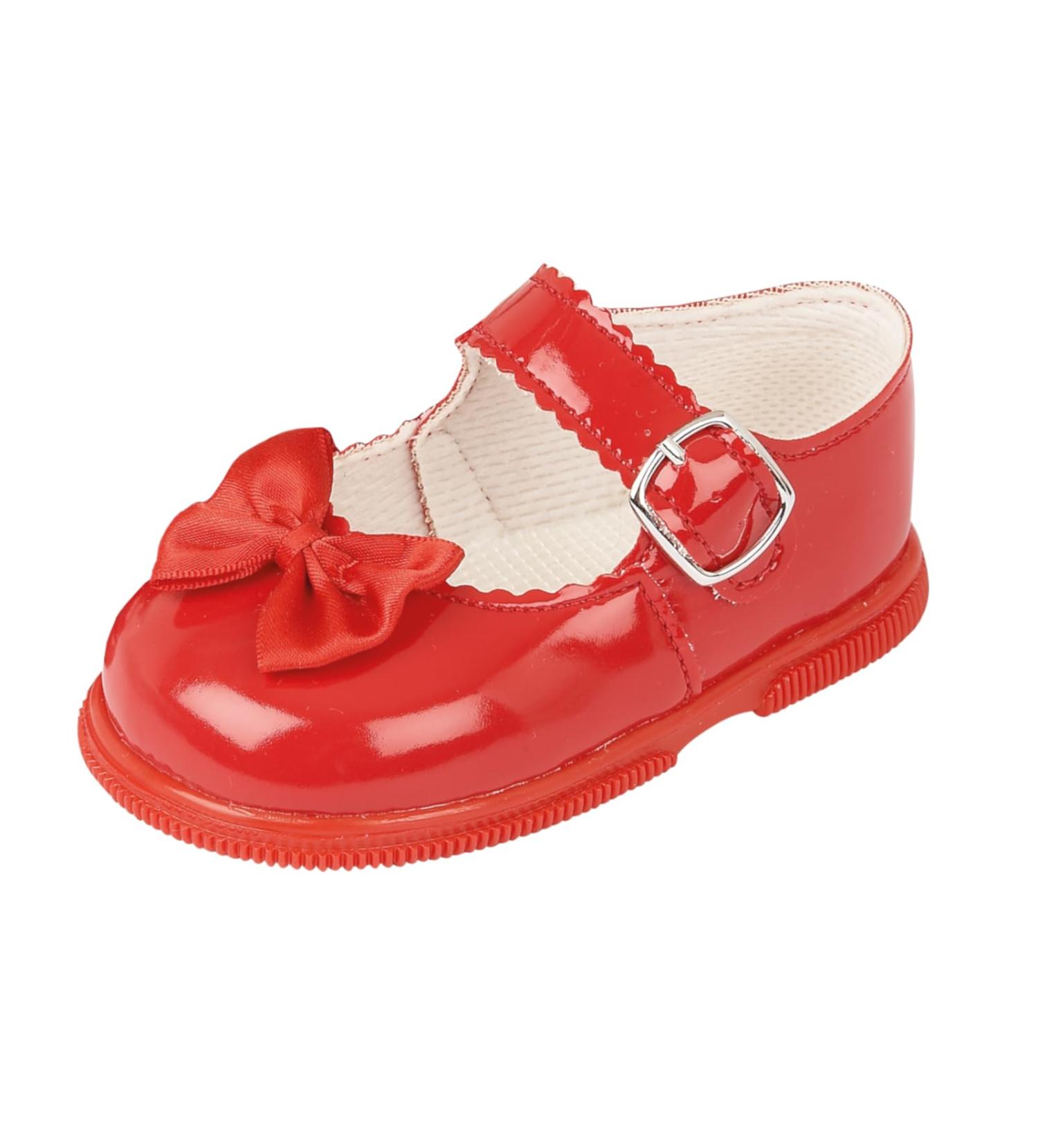 Baypods Toddler Shoes | Hard Sole Baby Girls First Walking Shoes | Anti-Slip Sole | Made in England | 4 UK Child | Red Patent - Buy Online on GoSupps.com