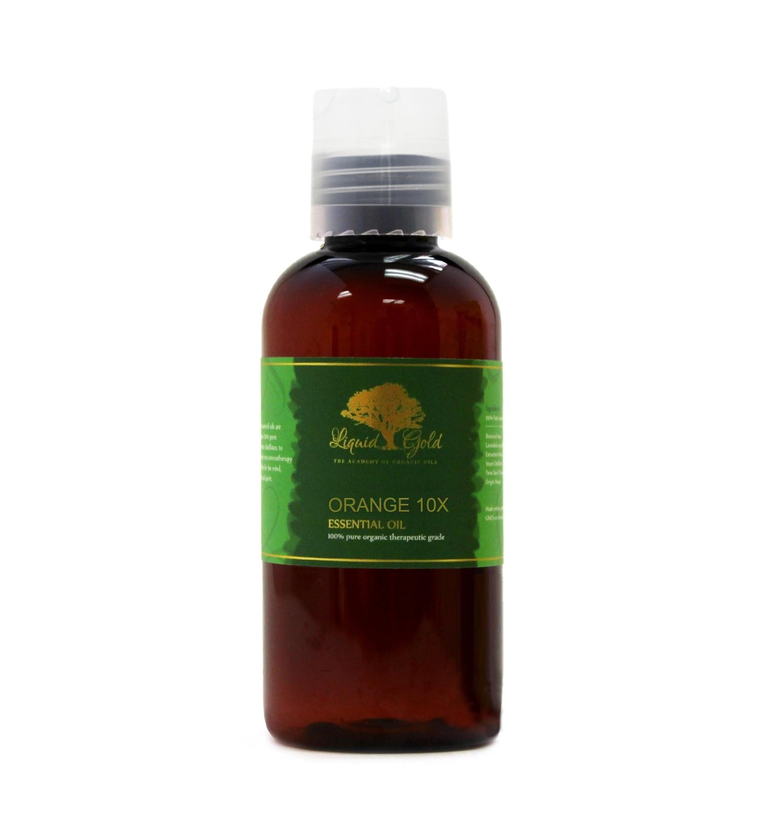 Liquid Gold Inc - 4 oz - Premium Orange 10X Essential Oil - Pure Organic Natural Aromatherapy - Buy Online on GoSupps.com