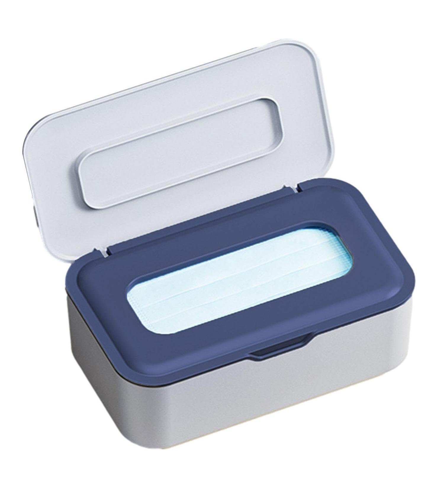 Buy Qiyifang Blue Wet Wiper Holder - Dustproof Damp Cloth Container with Lid for Dormitory Washroom Dressing Table & Desk - Stylish Handkerchief Dispenser for International Shipping - Buy Online on GoSupps.com