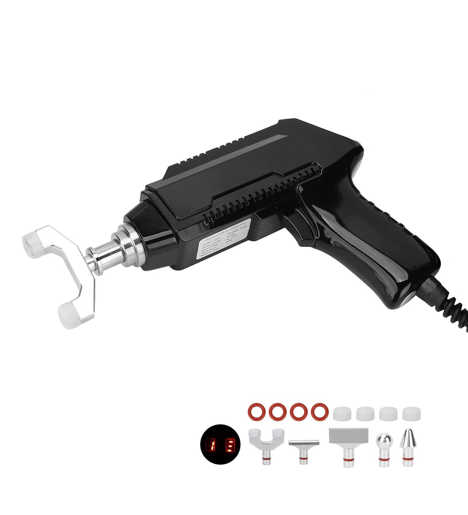 Chiropractic Adjustment Tool - Electrical Spine Massage Device for Joint Pain Relief | Vertebral Correction Gun (Black EU) - Buy Online on GoSupps.com