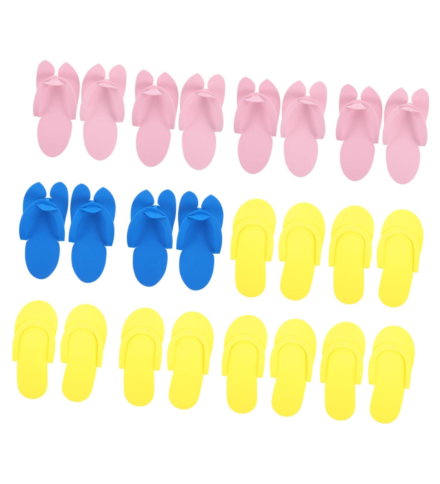 Doitool Disposable Sandal House Shoes - 12 Pairs of Lightweight Foam Flip-Flops for Salons & Spas - Random Styles - Perfect for Pedicures & Manicures - Buy Online on GoSupps.com