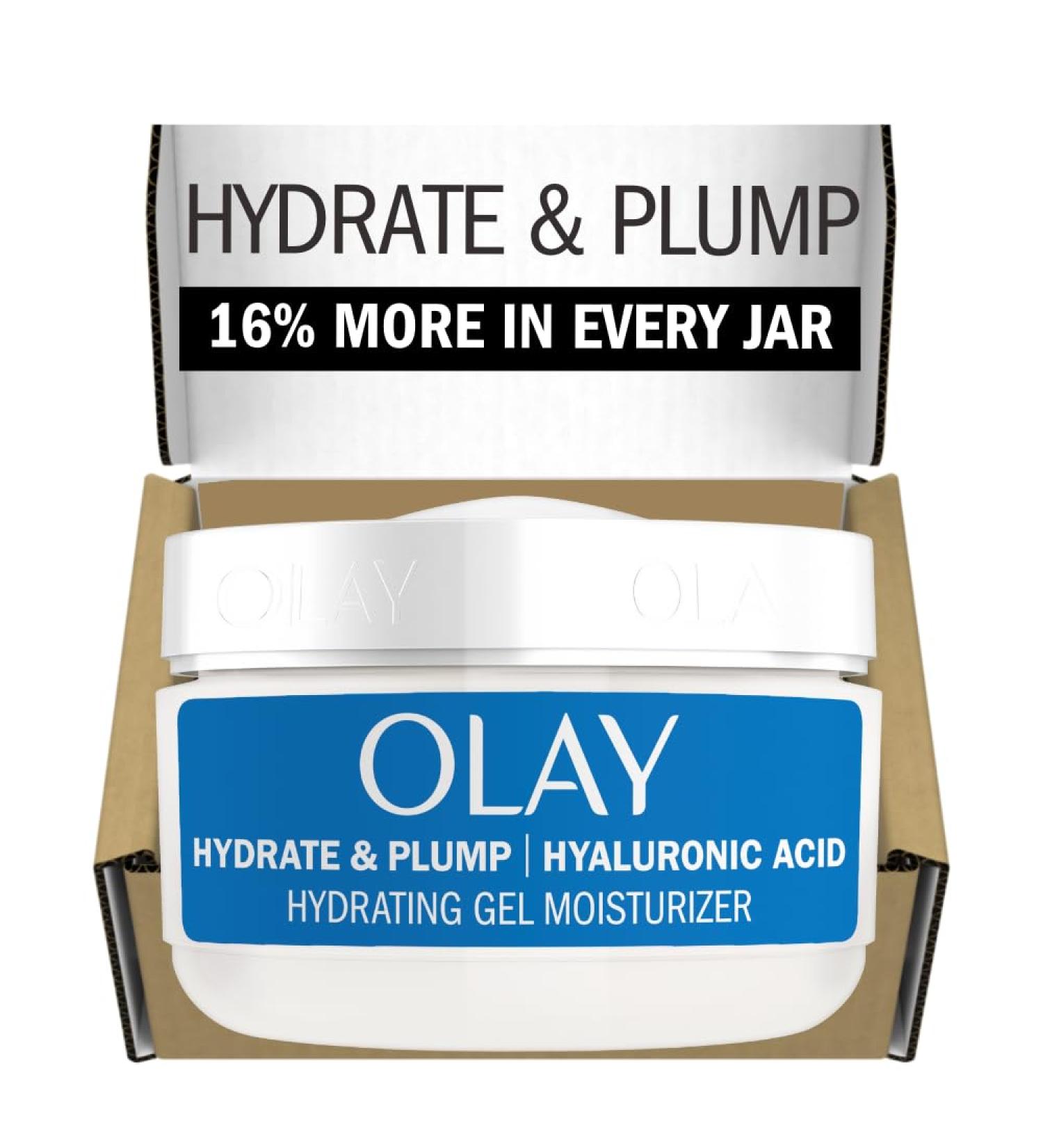 Olay Hyaluronic Acid Face Mousturizer Plump & Hydrate Fragrance-Free - Hydrating Gel for Dry Skin Retain & Replenish Moisture with Niacinamide Non-Greasy 2 Oz 2 Ounce (Pack of 1) - Buy Online on GoSupps.com