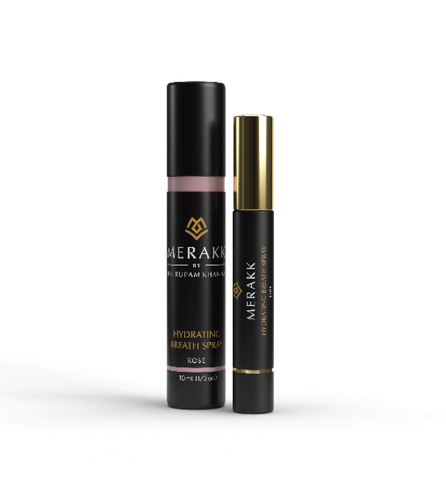 Merakk Limited Edition Fresh Breath Spray in Rose - Sugar-Free Breath Freshener Spray & Dry Mouth Spray - Bad Breath Spray with Stevioside Menthol & Glycerin - Dentist-Designed Oral Spray - 0.3 fl oz - Buy Online on GoSupps.com