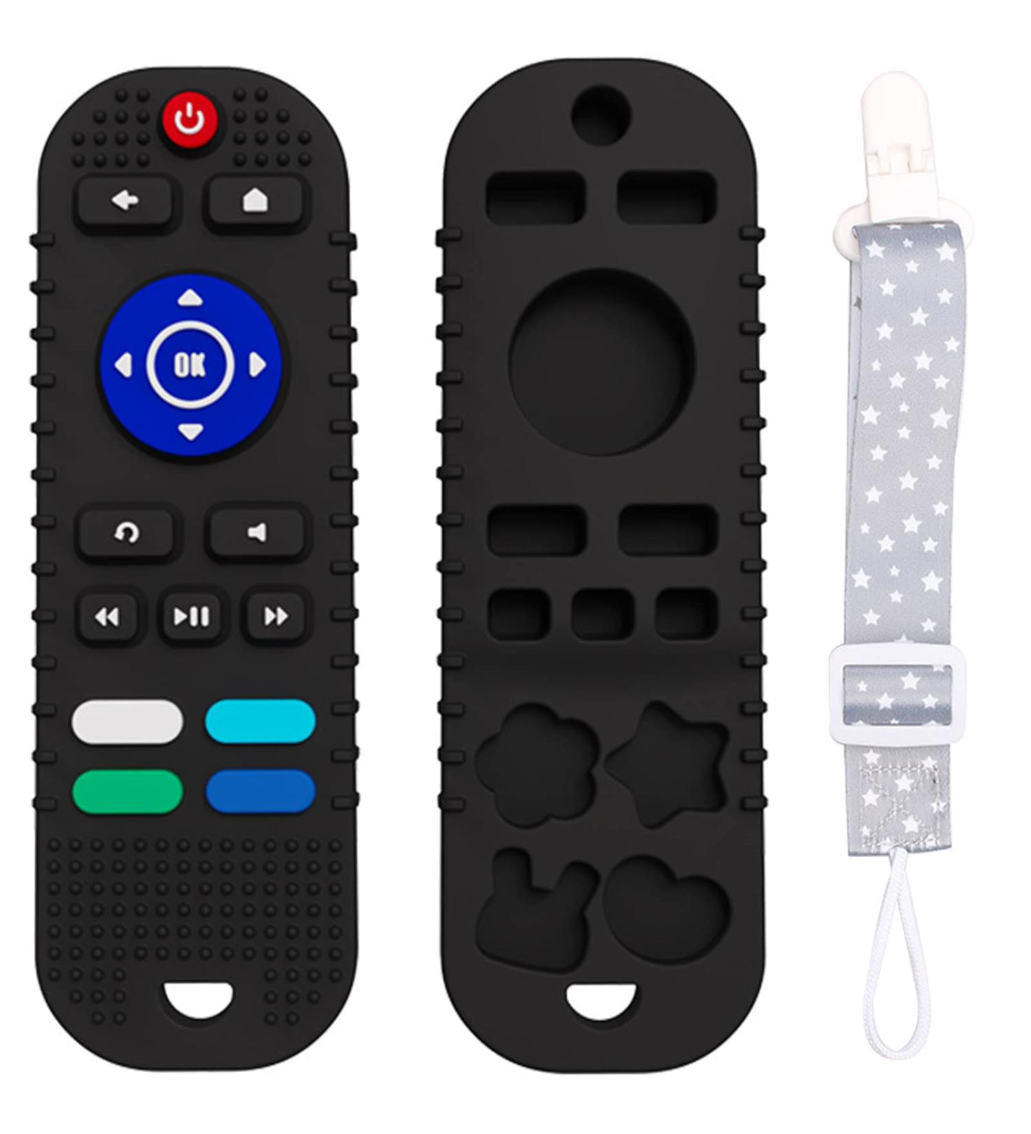 Soft Silicone Remote Shape Baby Teething Toy | Sensory Teether for Babies - 1 Pack - Buy Online on GoSupps.com