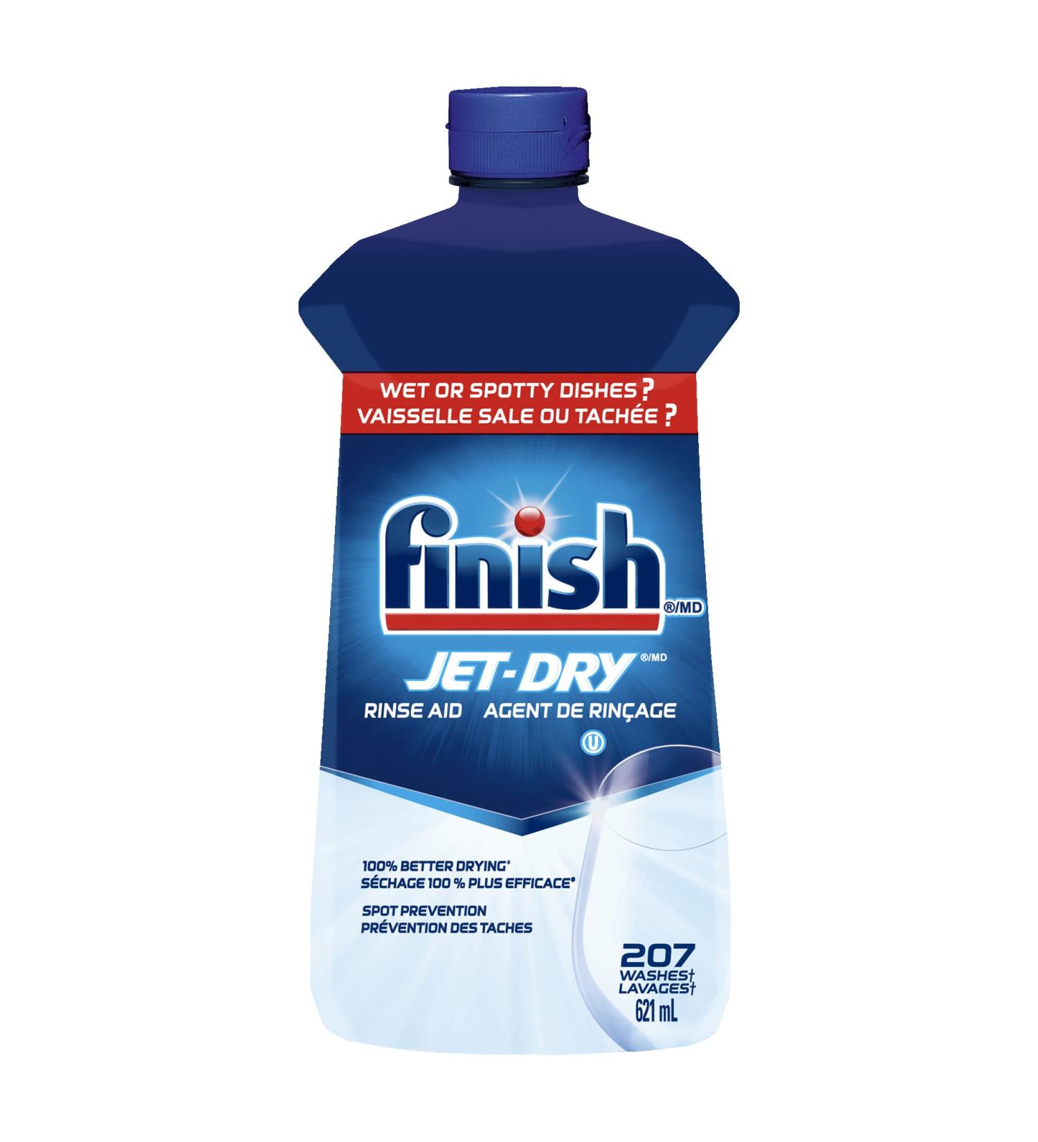 Buy Finish Jet-Dry Rinse Aid 621ml | Original Dishwasher Rinse & Drying Agent for Spotless Dishes - Buy Online on GoSupps.com