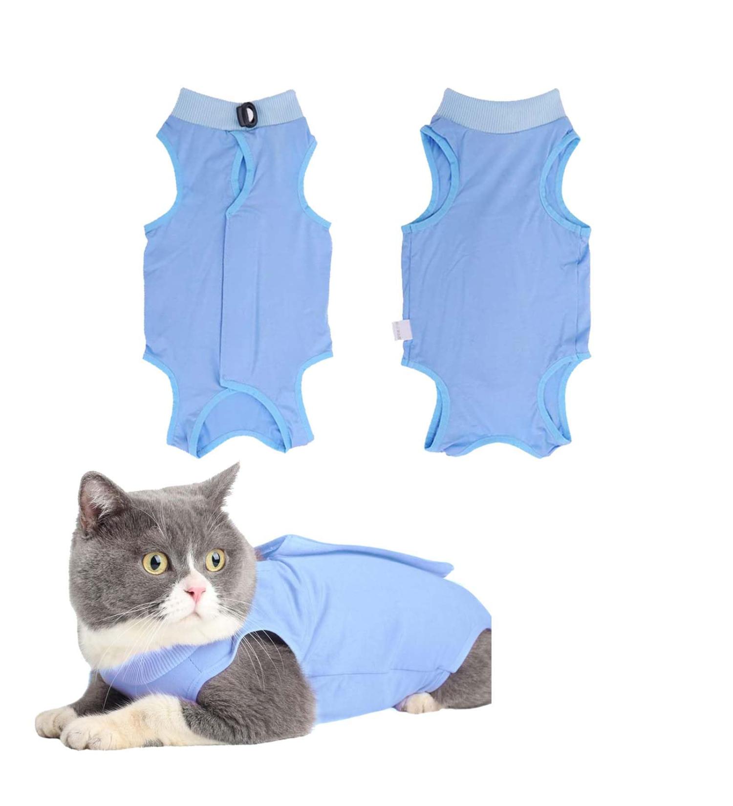 Cat Recovery Suit Cat Surgery Recovery Suit Cat Outfits for Cats Only Cone Collar Alternatives Suit for Cats Weaning Wounds Skin Diseases Cats Anti Licking Pajama Suit(Blue L Size) - Buy Online on GoSupps.com