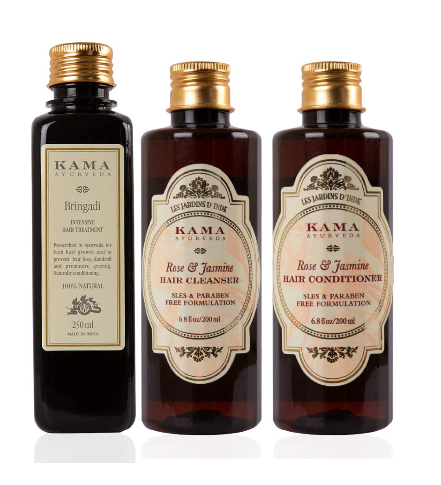 Kama Ayurveda Hair Care Regime 650g - Natural Ayurvedic Hair Treatment for Healthy Hair - Buy Online on GoSupps.com