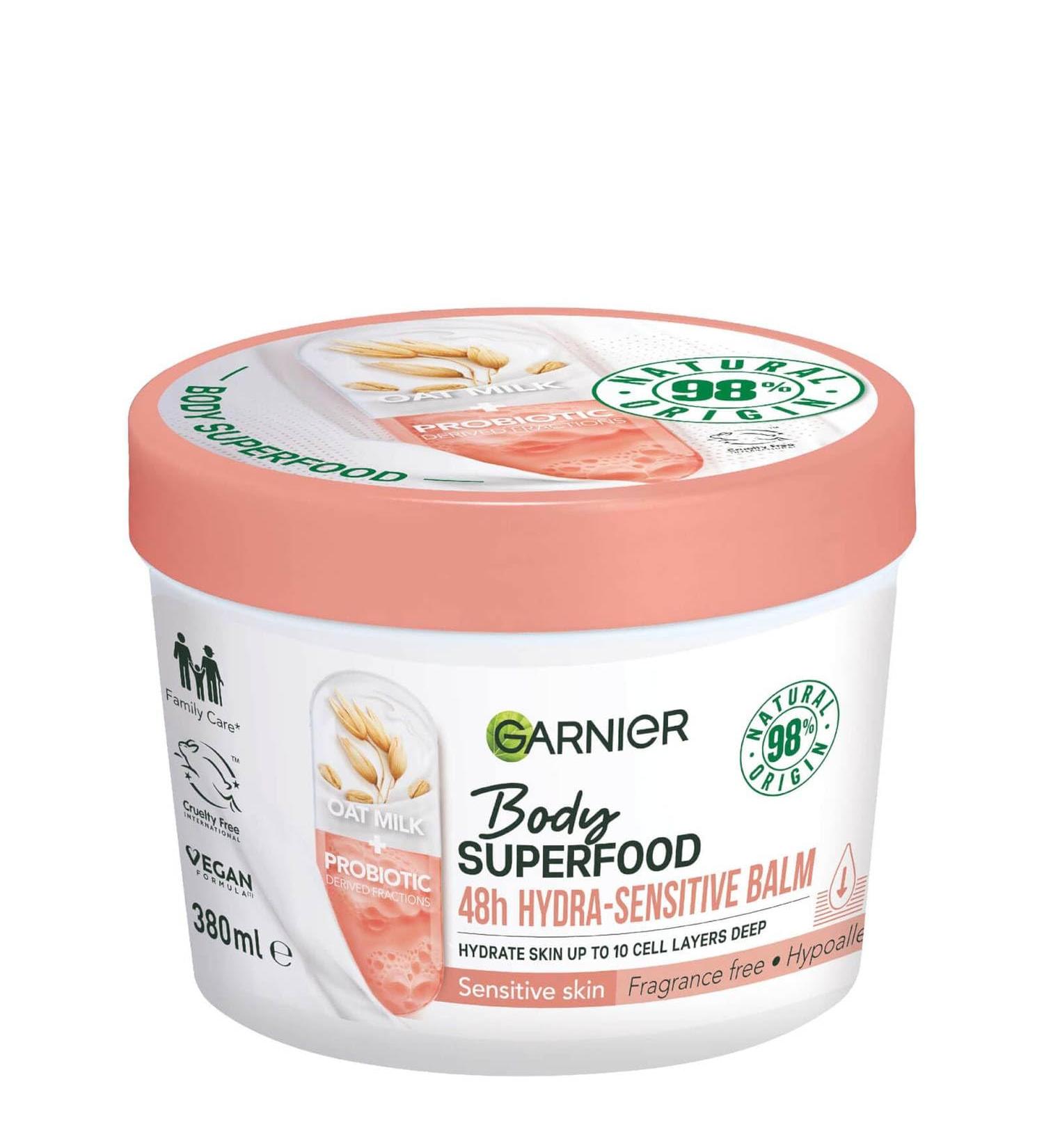 Garnier Body Superfood Hydra Sensitive Body Cream - Oat Milk & Probiotic 380ml - Buy Internationally - Buy Online on GoSupps.com