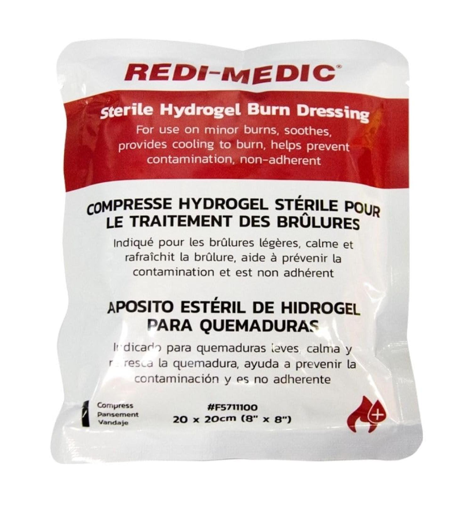Sterile Hydrogel Burn Dressing 8x8 First Aid for 1st & 2nd Degree Burns Sunburn & Scalds - Cools & Soothes | International Shipping - Buy Online on GoSupps.com
