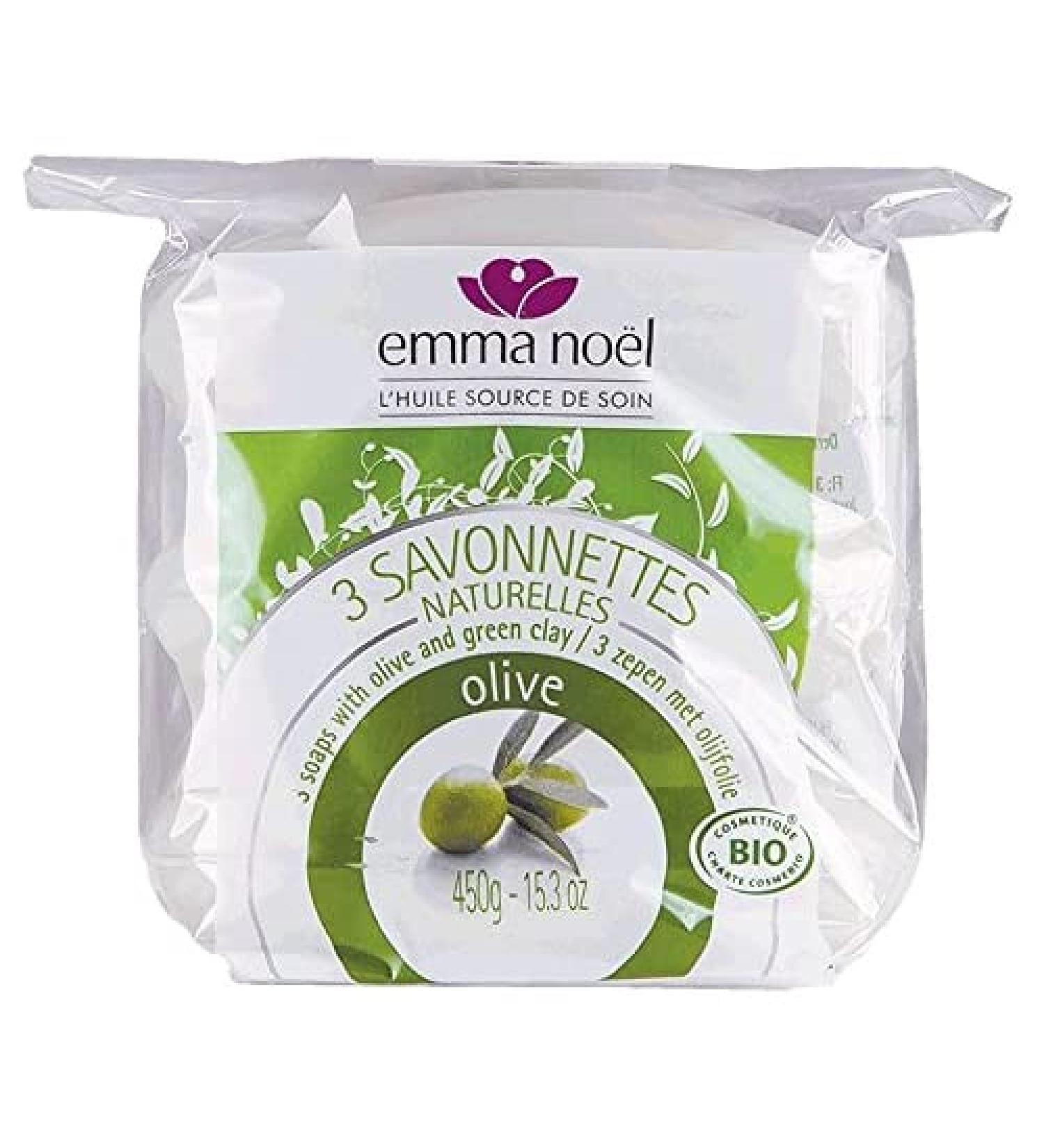 emma no l 3 Savonnettes Olive Cosm bio 450 g