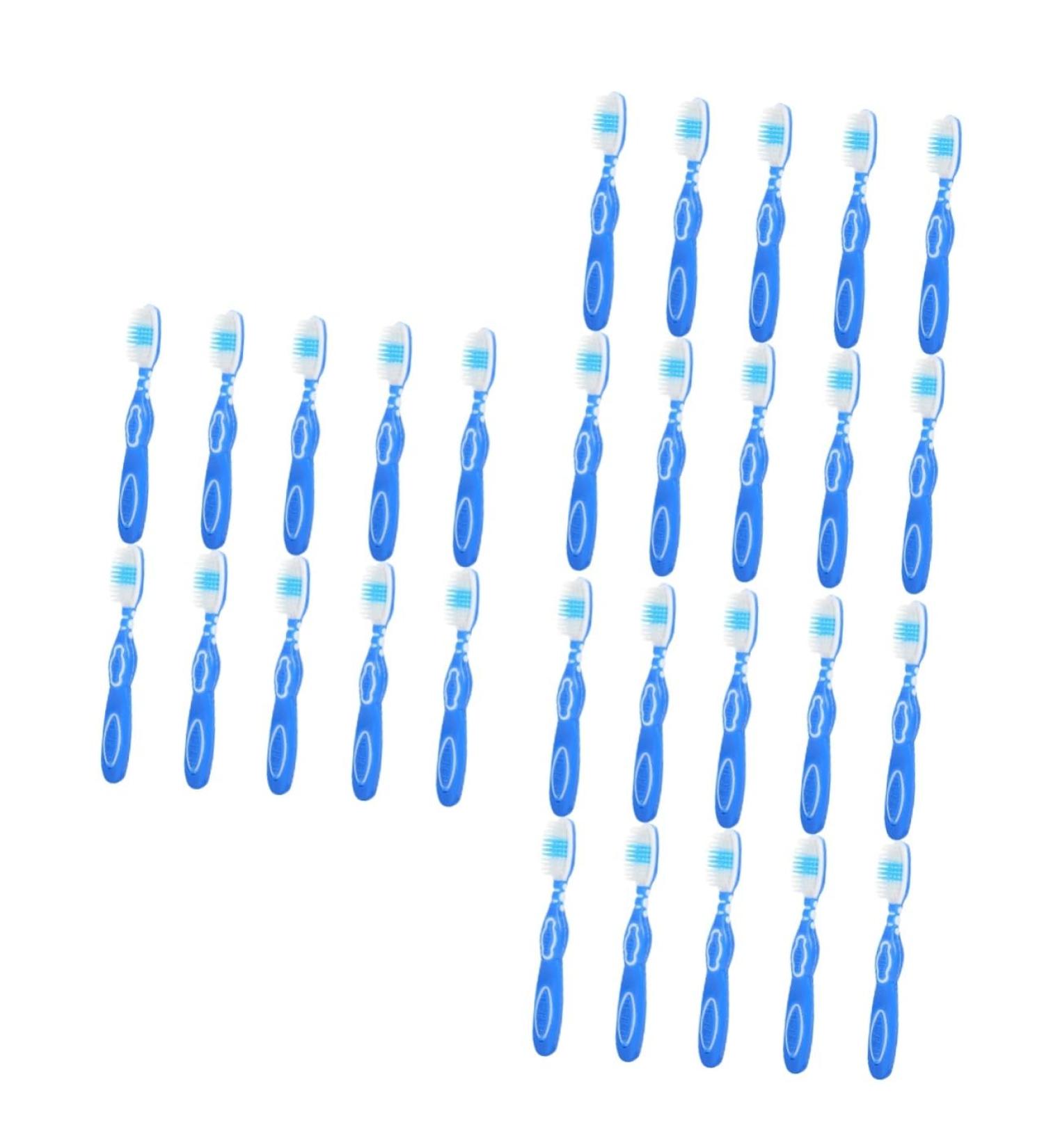 Fomiyes 30 Pth Prison Toothbrush - Travel-Friendly Small Toothbrushes for Prison & Everyday Use | 1 Pack with Large Brush Head (Blue - 3 Pack) - Buy Online on GoSupps.com
