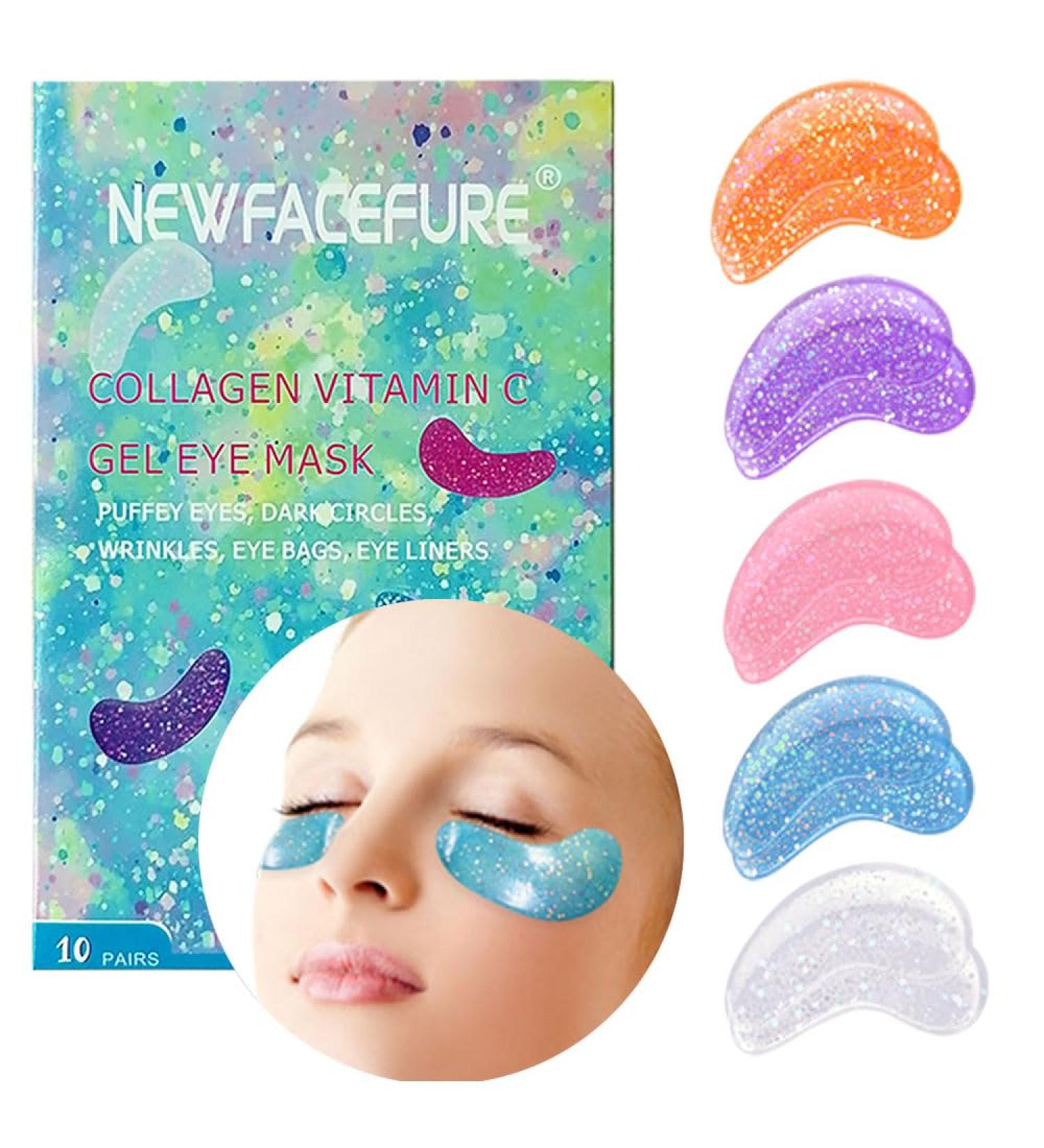 Under Eye Patches for Puffy Eyes - 10 Pairs Hydrating Gel Pads with Hyaluronic Acid & Vitamin C for Dark Circles Wrinkles & Anti-Aging - Perfect Gift for Women - Buy Online on GoSupps.com