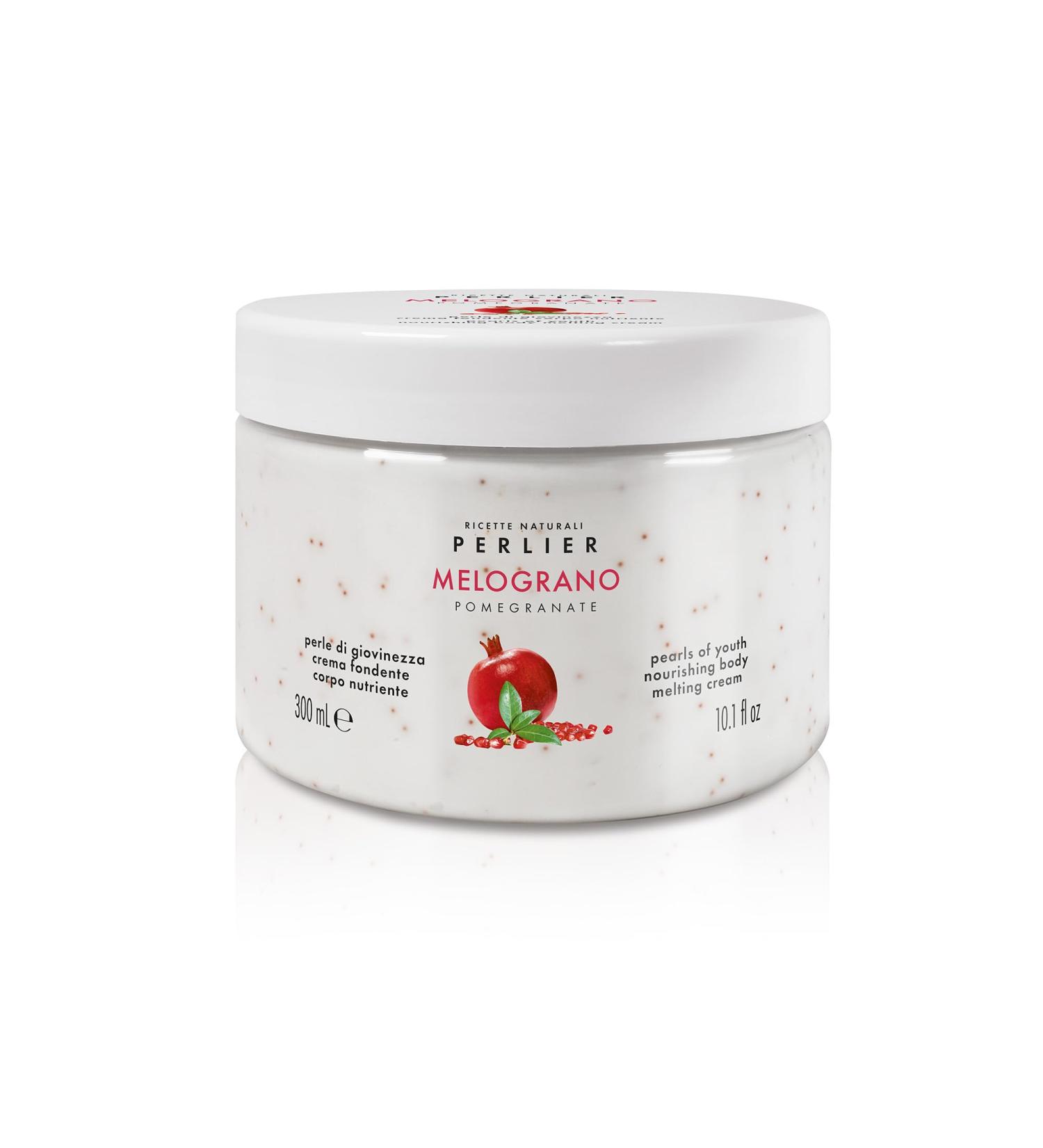 Perlier Pomegranate Nourishing Body Cream 10.1 oz Fruity Scent Ultra-Hydrating Anti-Aging Formula Nourishing Pearls Pomegranate-P Active Complex Daily Body Care