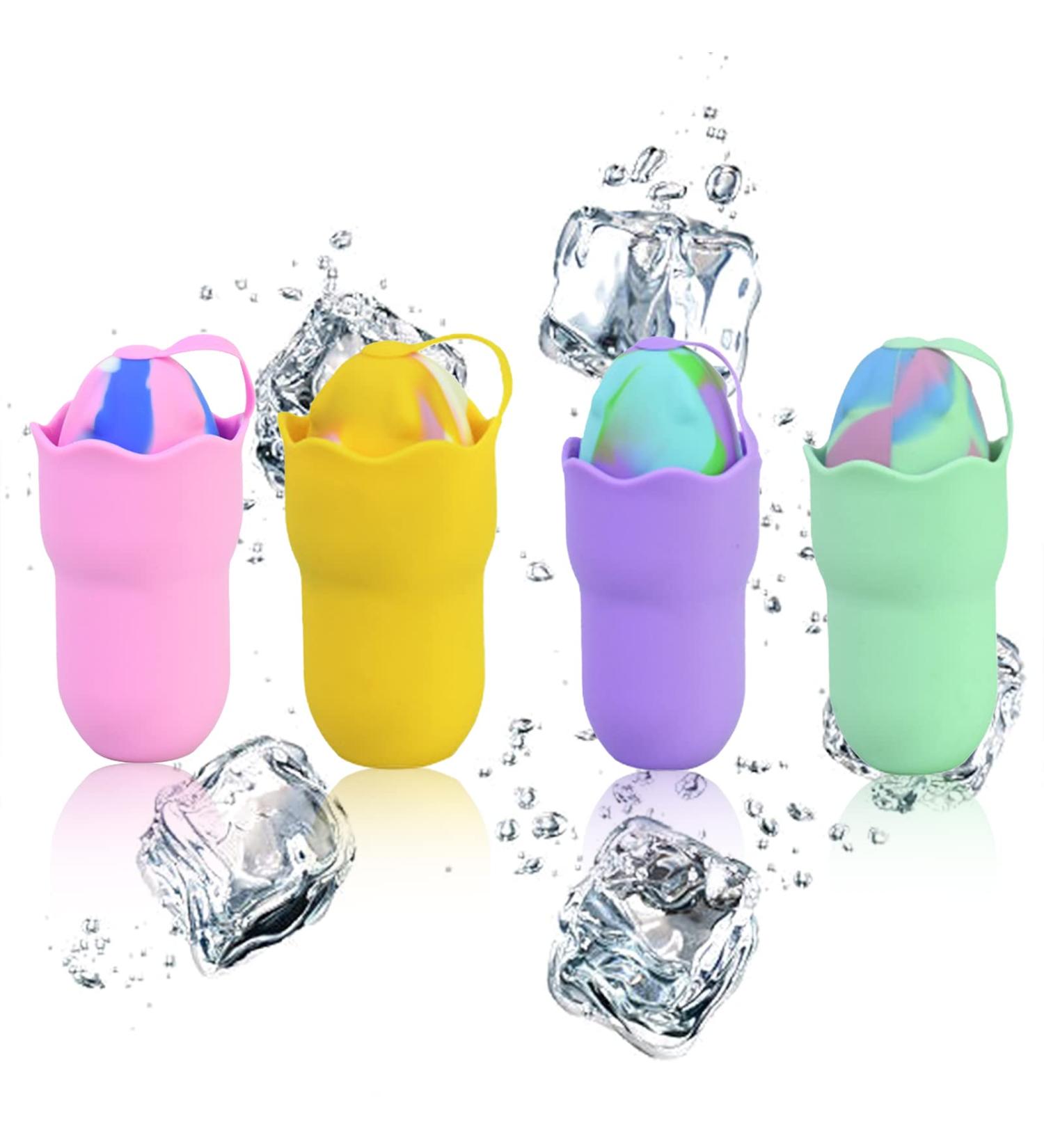 Holzsammlung Ice Face Roller Set of 4 Silicone Reusable Face Ice Cube Mould Facial Beauty Ice Roller Skincare Tools for Relief Eye Puffiness Brighten Lubricate Shrinks Pores Remove Fine Lines #28 - Buy Online on GoSupps.com