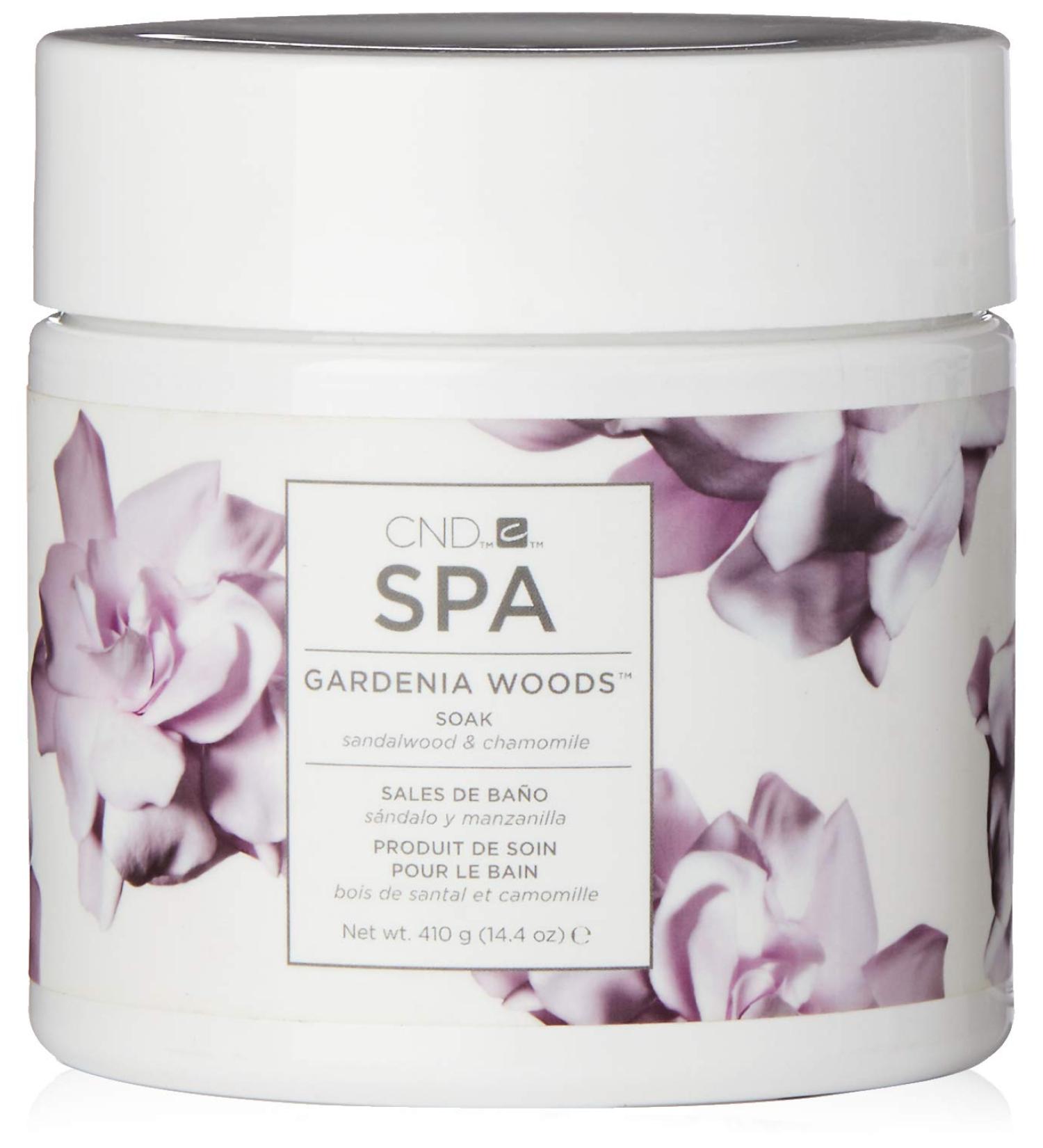 CND Spa Gardenia Woods Soak - 410g | Luxurious Spa Bath Soak for Relaxation | International Shipping Available - Buy Online on GoSupps.com