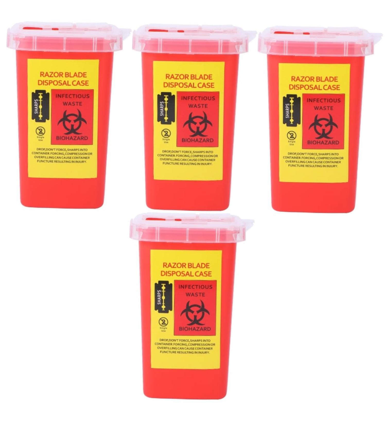 Frcolor 4-Pack Razor Blade Bank Safe Storage Container for Sharp Objects | Salon & Medical Use | Travel-Friendly Design - Buy Online on GoSupps.com