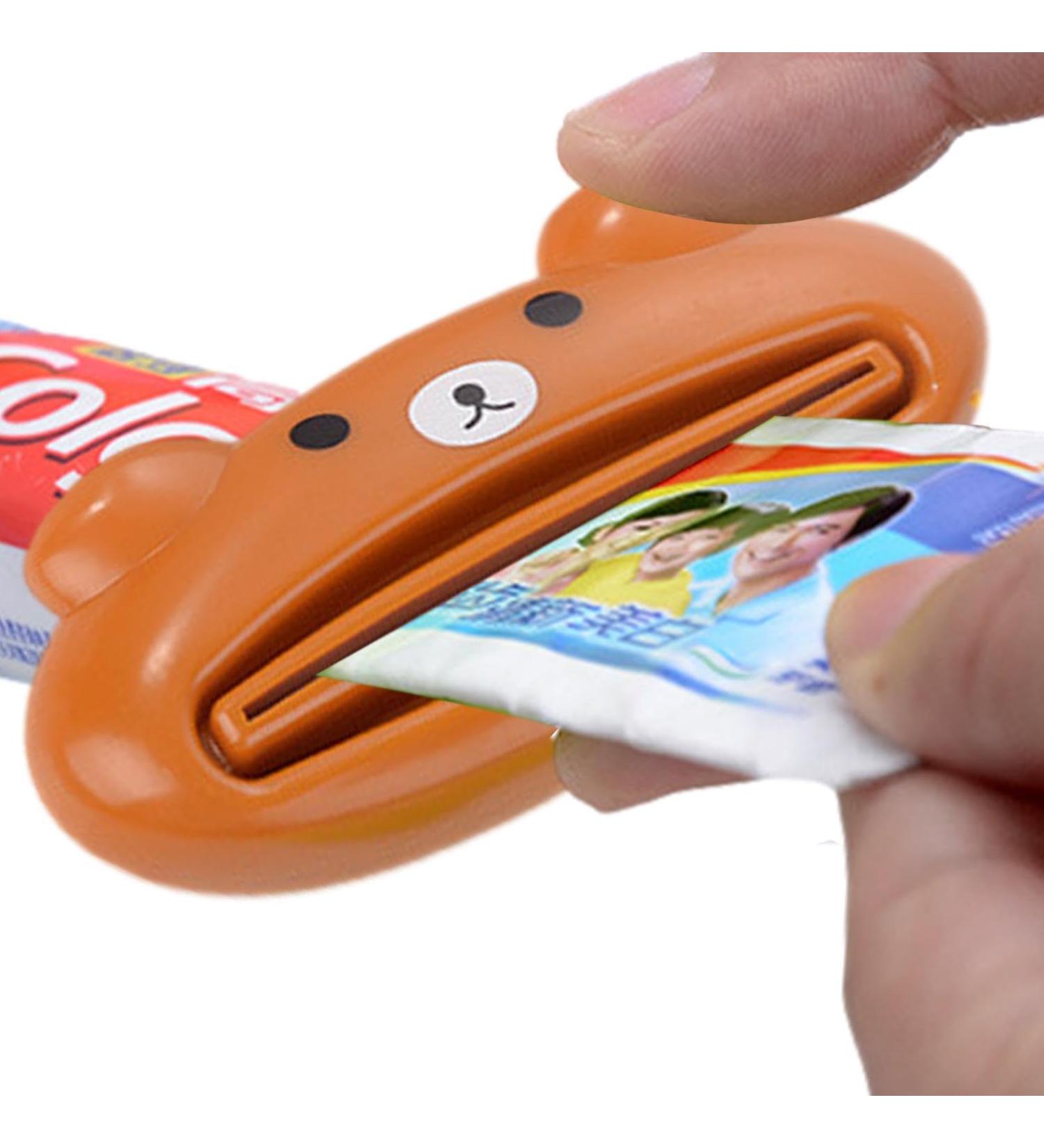 Animal Toothpaste Squeezer - Toothpaste Tube Squeezer Dispenser | Frog Panda Bear Pattern Animal Toothpaste Dispenser | Cute Bright Colors Toothpaste Tube Squeezer for Face Wash Scrubs - Buy Online on GoSupps.com