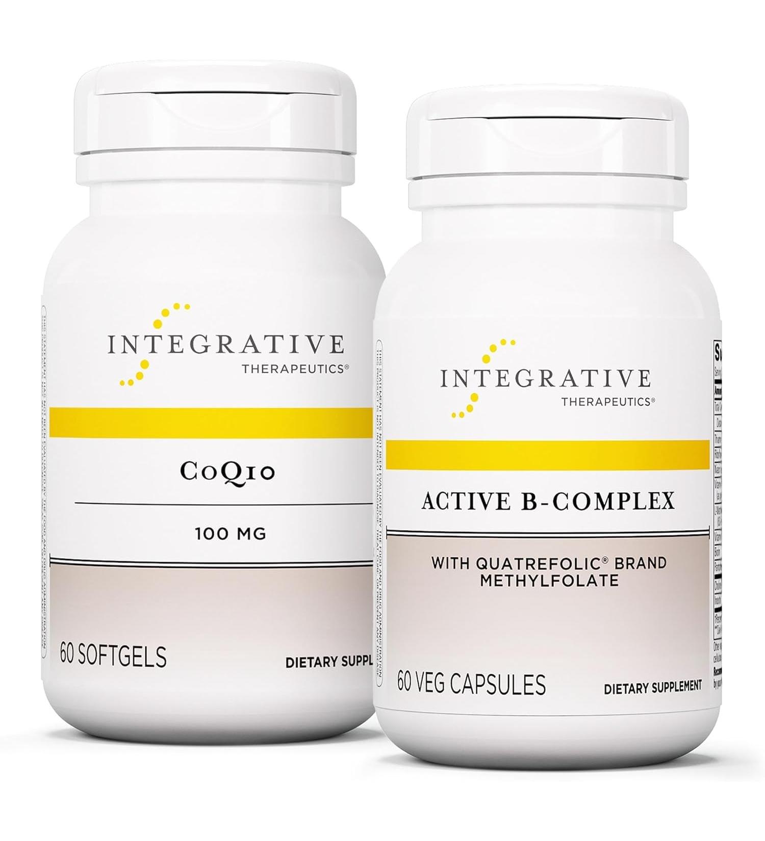 Integrative Therapeutics Bundle with Active B-Complex 60 Capsules & CoQ10 (100mg) 60 Softgels - Active B-Complex to Support Energy Metabolism* - CoQ10 to Support Heart & Brain Health* - Buy Online on GoSupps.com