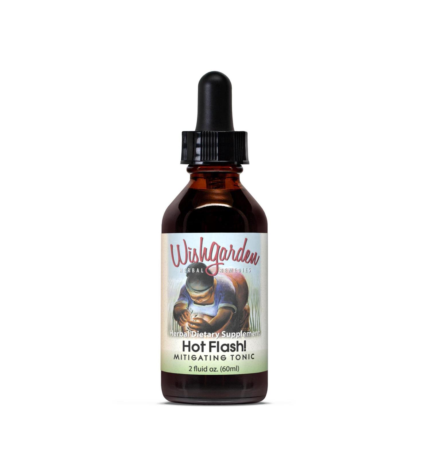 WishGarden Herbs Hot Flash Mitigating Tonic - Natural Menopause Relief Supplement (2oz) - Buy Online on GoSupps.com