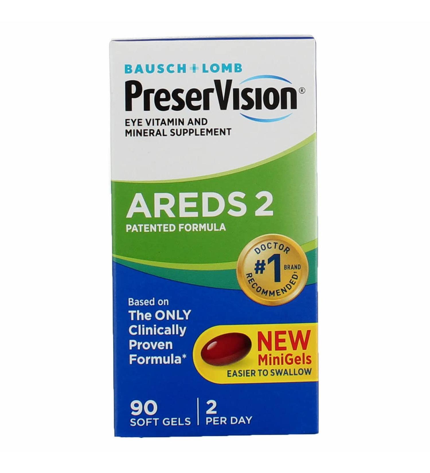 Bausch & Lomb PreserVision AREDS 2 Formula Soft Gels 90ct - Packaging May Vary - Buy Online on GoSupps.com
