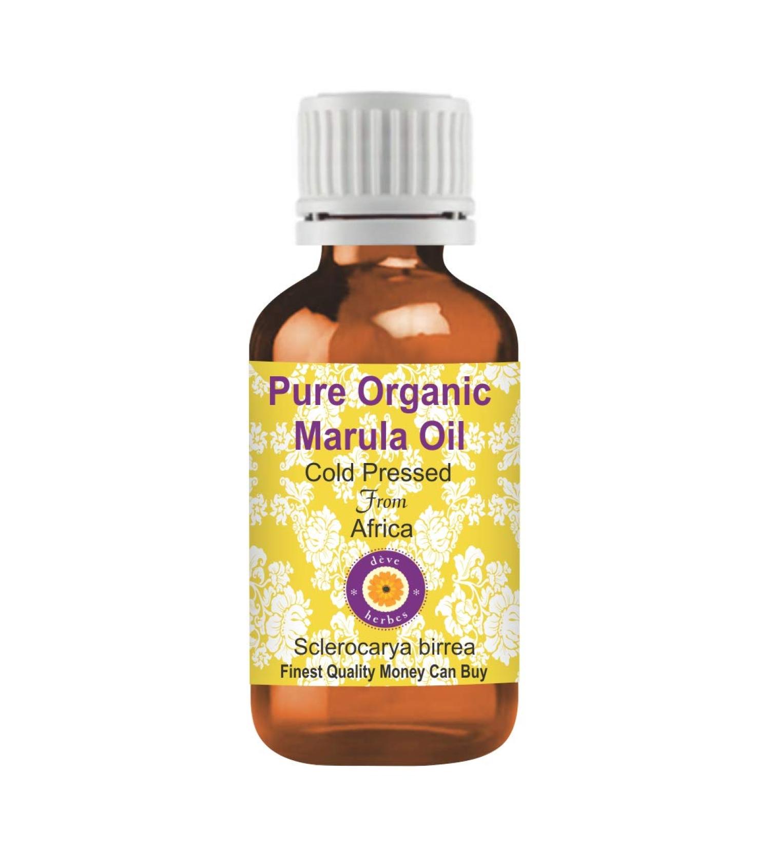 Deve Herbes Pure Organic Marula Oil (Sclerocarya birrea) Cold Pressed 100ml (3.38 oz) - Buy Online on GoSupps.com