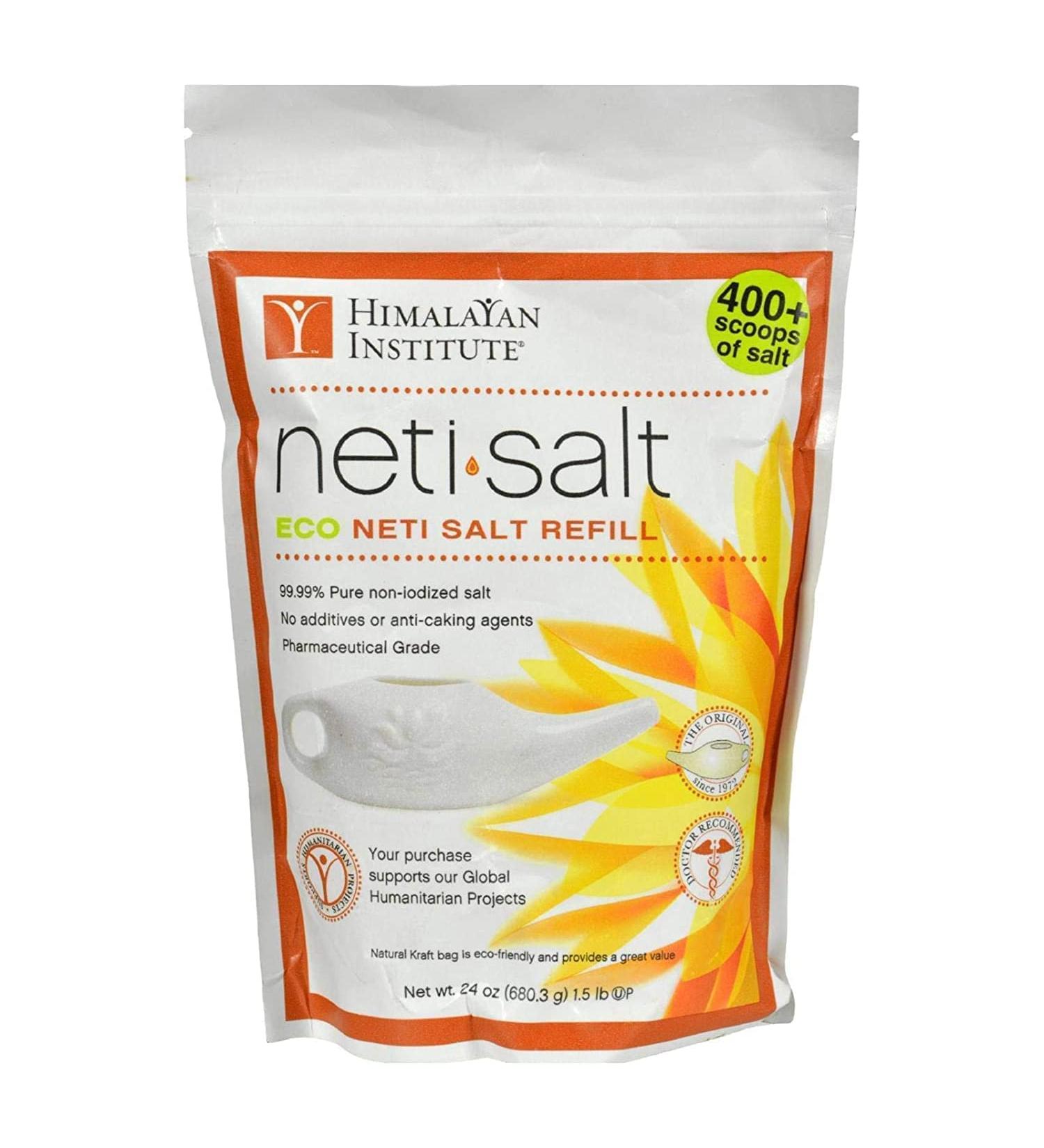 Himalayan Chandra Neti Pot Salt 1.5lb - Pack of 1 | Natural Nasal Cleansing Salt - Buy Online on GoSupps.com
