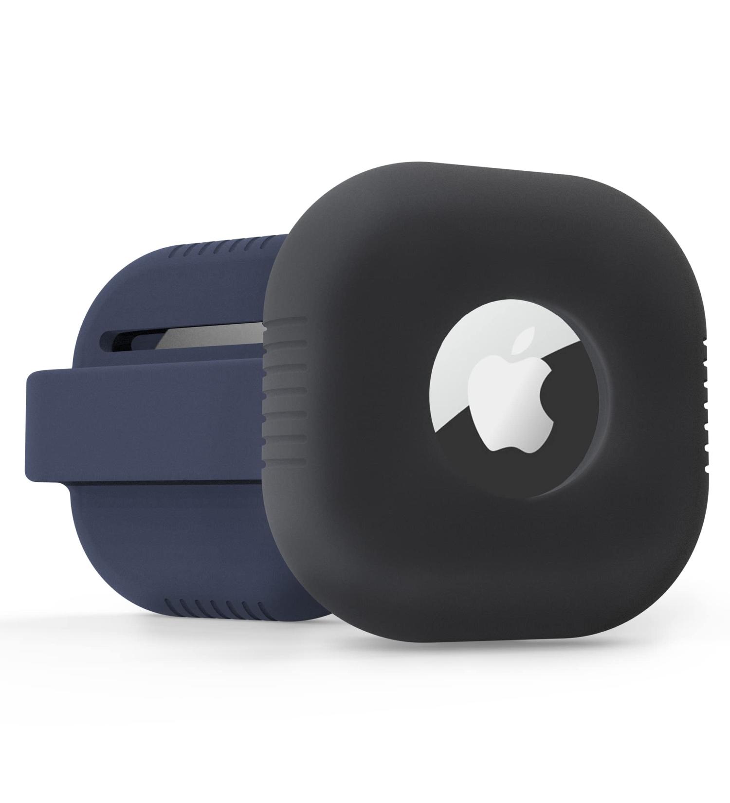Upgraded Airtag Dog Collar Holder (2 Pack) - Anti-Lost Silicone Case for Apple AirTags - Compatible with Cat & Dog Collars - Blue/Black - Buy Online on GoSupps.com