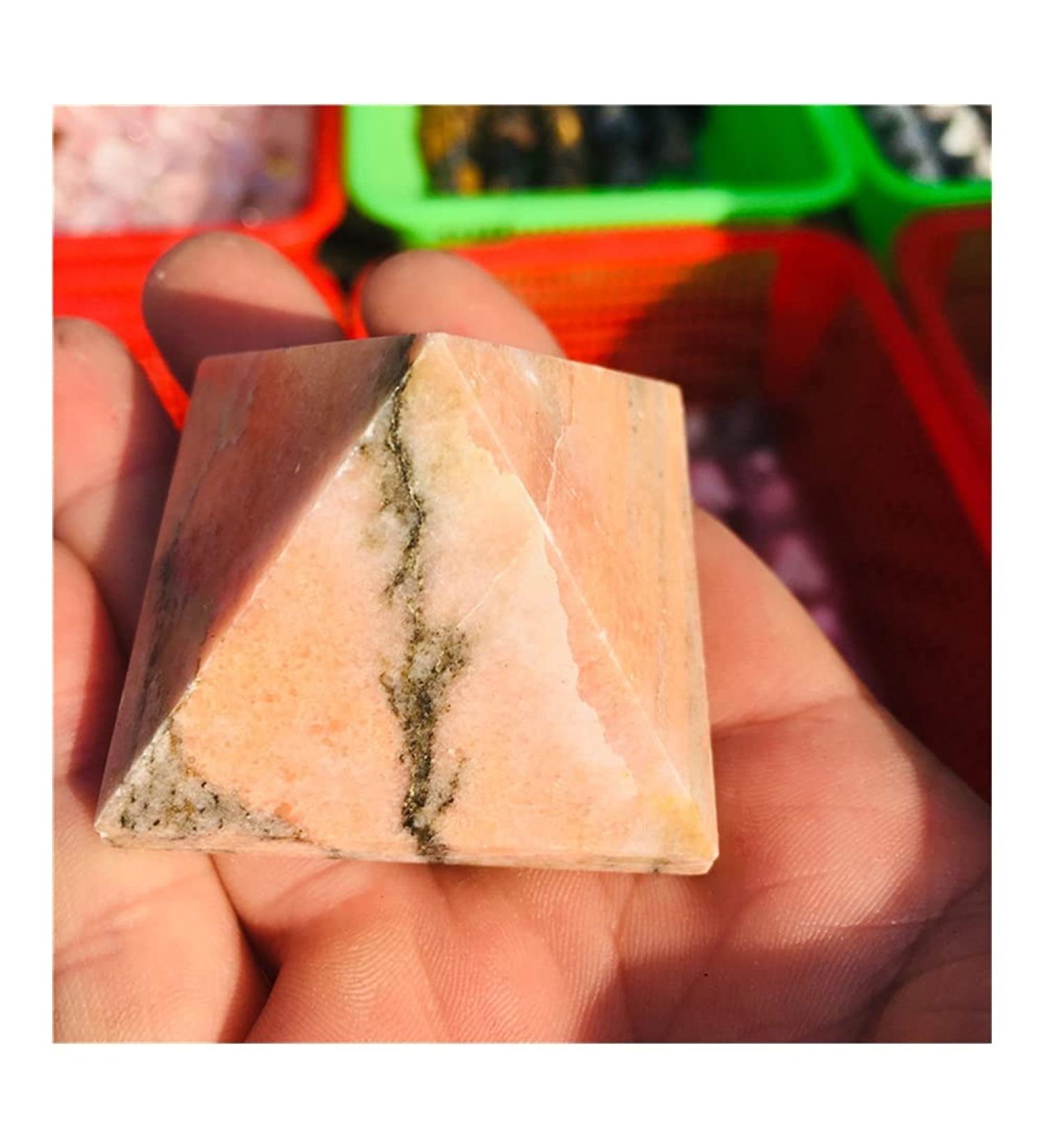 for Natural Beautiful Stone Pyramid Crystal Gem Stone Raw Stones and Minerals Stone Mineral Specimen - Buy Online on GoSupps.com