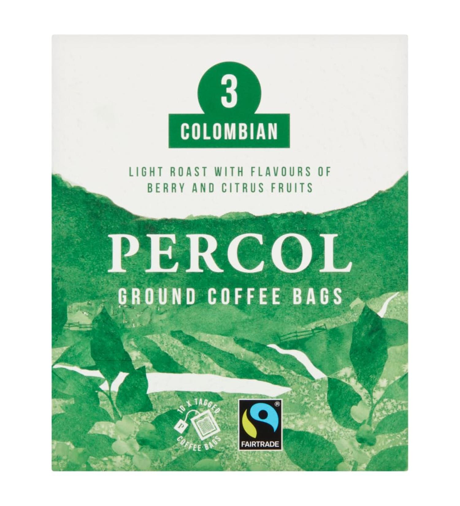 Percol Colombian Ground Coffee Bags 10 x 8g