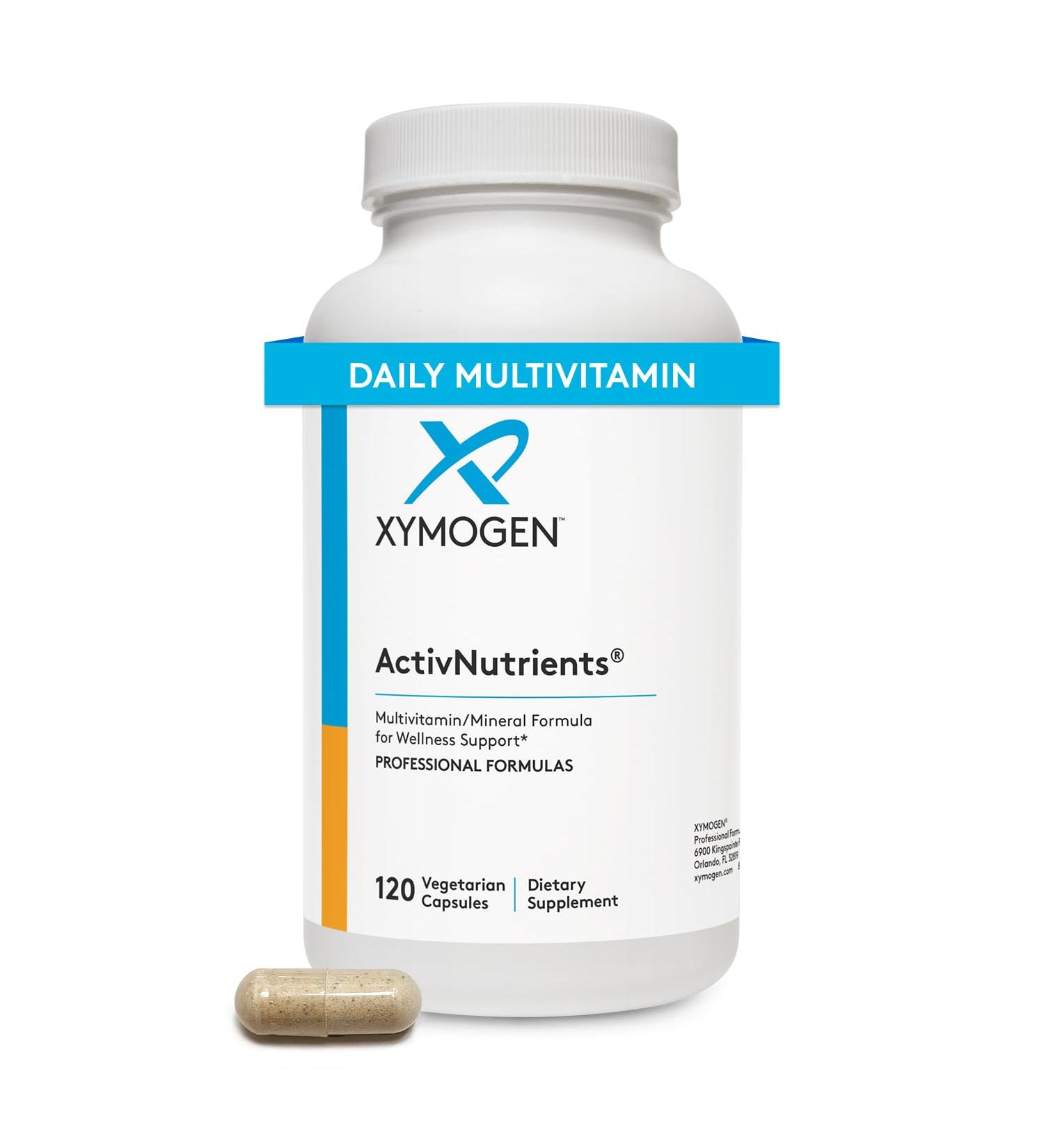 XYMOGEN ActivNutrients with Iron and Copper - Multivitamin Multimineral for Wellness, Immune, Energy and Mood Support - Chelated Minerals + Active B Vitamins with Folate (120 Capsules) 120 Count (Pack of 1) - Buy Online on GoSupps.com