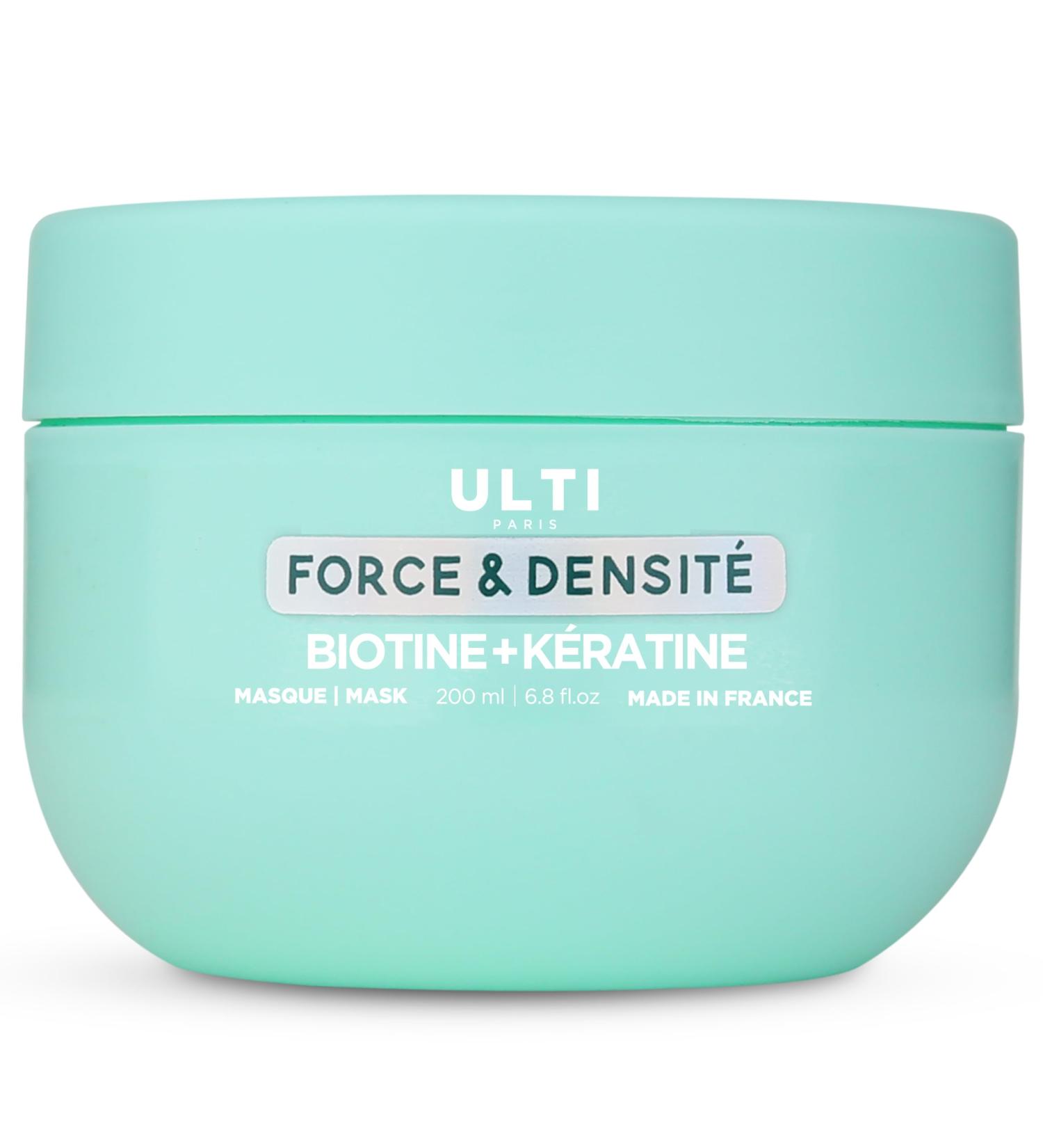 ULTI Paris Keratin + Biotin Mask Professional Hair Mask Based on Keratin Argan Hyaluronic Acid and Biotin. Care Mask for Dry and Damaged Hair 200 ml Made in France - Buy Online on GoSupps.com