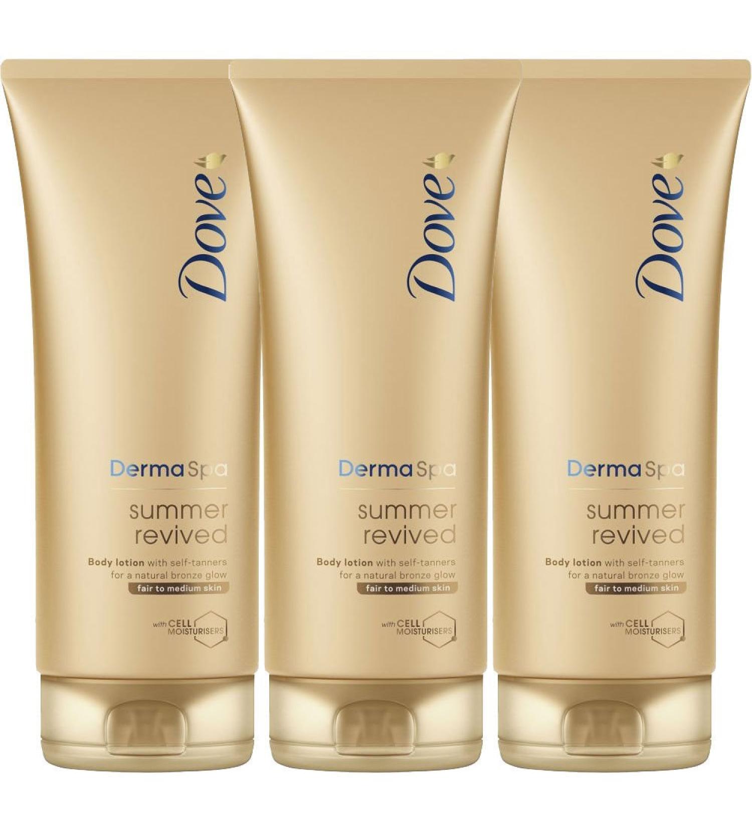 Dove Derma Spa Summer Revive Fair to Medium Skin Pack of 3 (3 x 200ml)