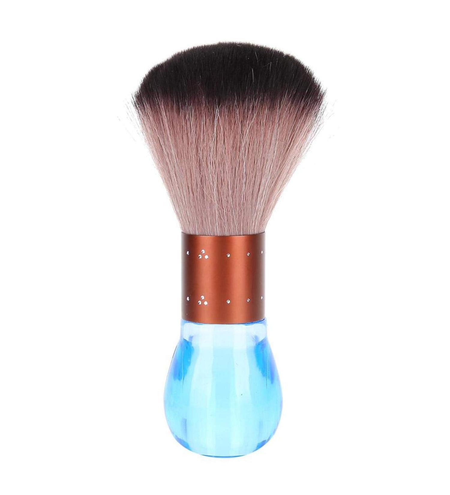 Shop Blue Neck Dust Brush - Ideal for Hairdressers & Salons | Facial & Cleavage Hair Removal Tool - Buy Online on GoSupps.com
