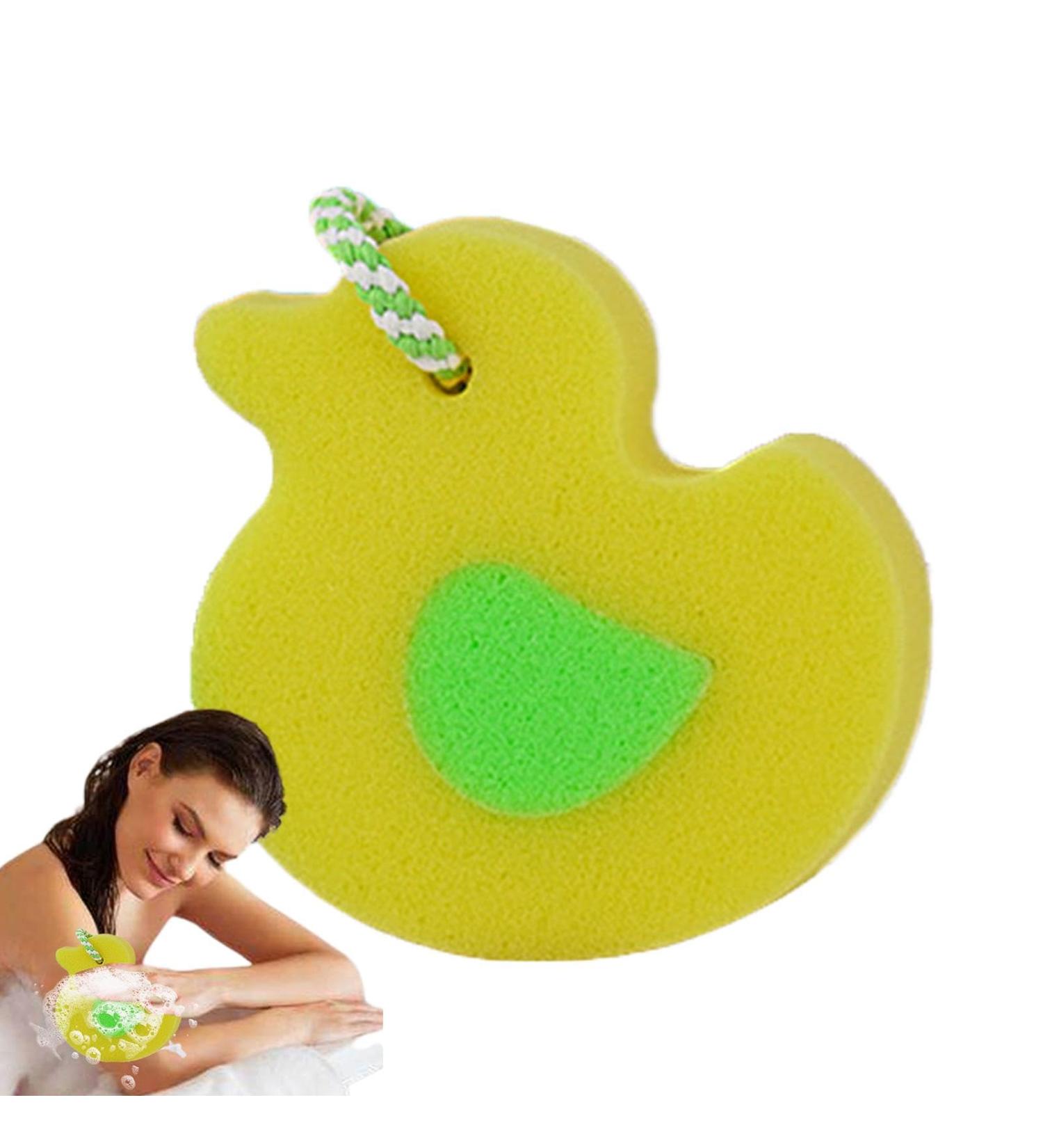 Body Wash Sponge | Animal Shape Shower Scrubber - Cartoon Scrubber Bathing Sponge for Gentle and Deep Cleaning Body Cleansing Supplies Duck - Buy Online on GoSupps.com