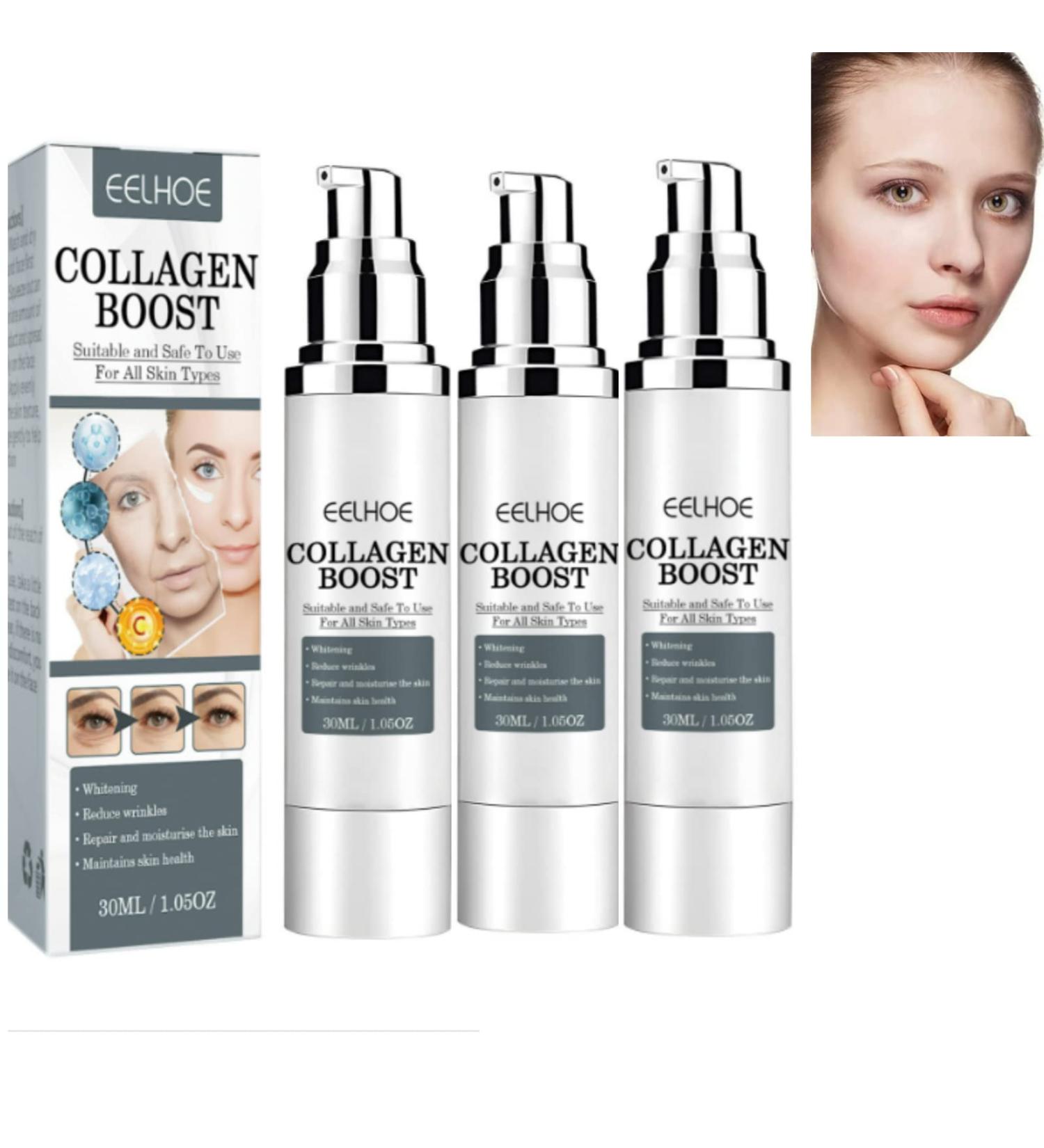 Leideli Collagen Firming Serum Leideli Collagen Boost Anti Aging Serum Collagen Booster Serum FaceEelhoe Collagen Boost Anti Aging Serum For All Skin Type (3 pcs) - Buy Online on GoSupps.com