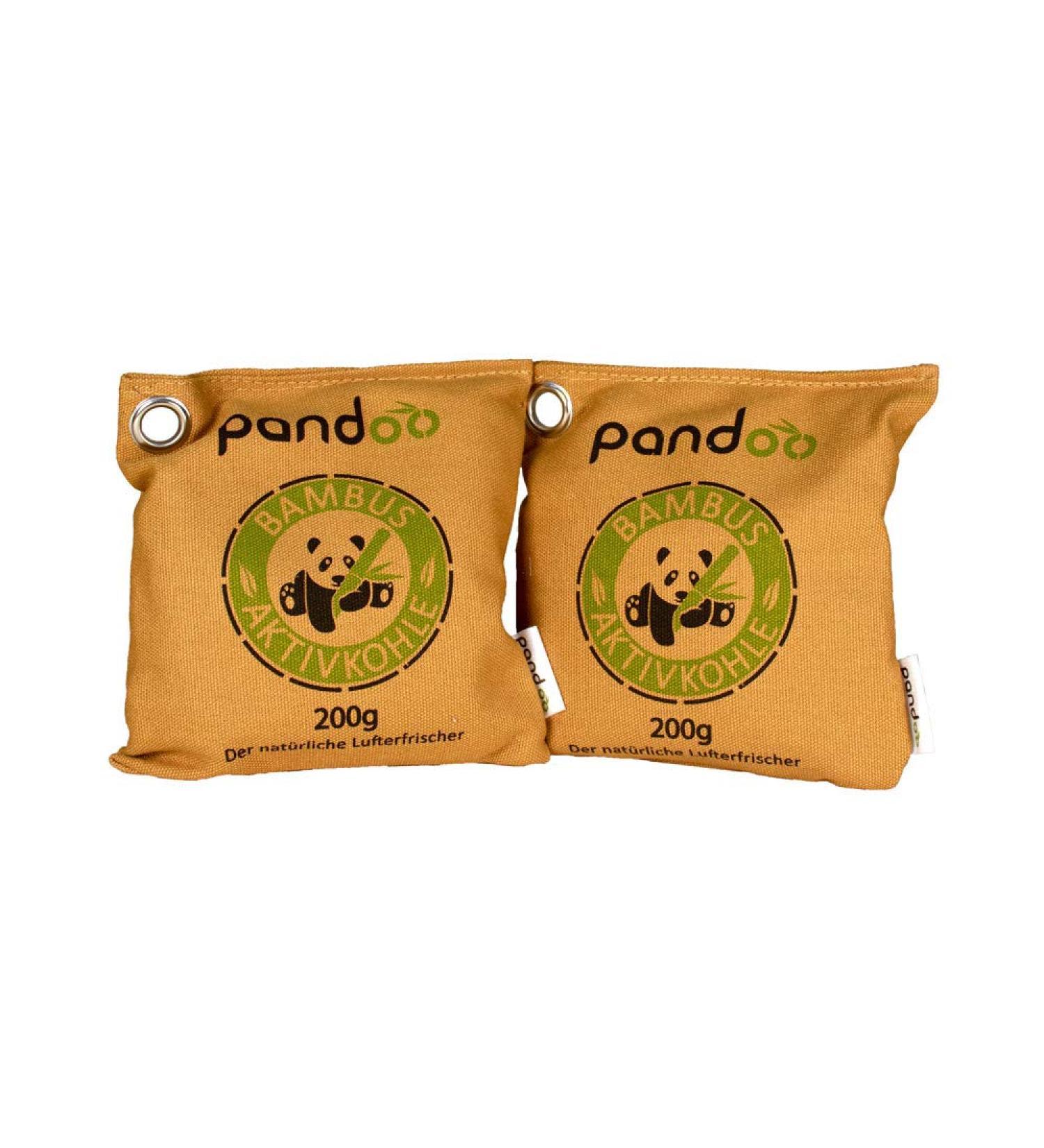 Pandoo Bamboo Air Freshener with Activated Carbon | 2x200g Dehumidifier & Smell Remover for Home & Car - Buy Online on GoSupps.com