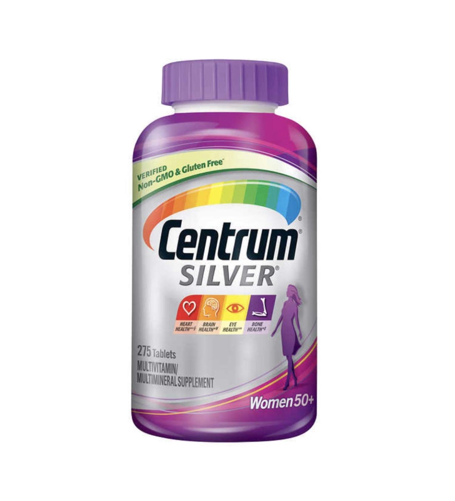 Centrum Silver Women 50+ 275 Tablets - Complete Multivitamin for Women Over 50 - Buy Online on GoSupps.com