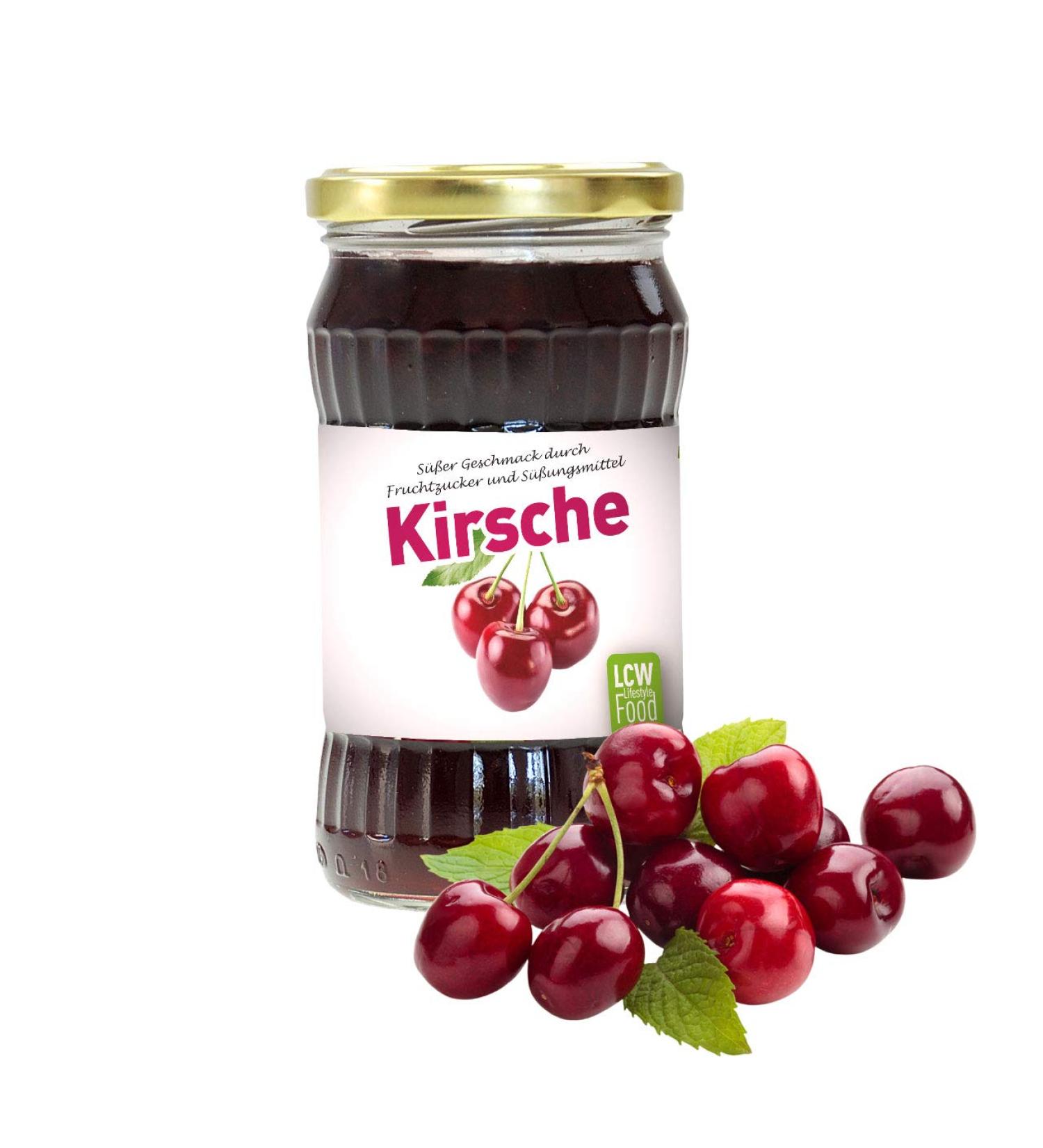 Buy LCW Cherry Fruit Spread with Fructose & Sweeteners - 340g Glass Jar | Premium International Shipping - Buy Online on GoSupps.com