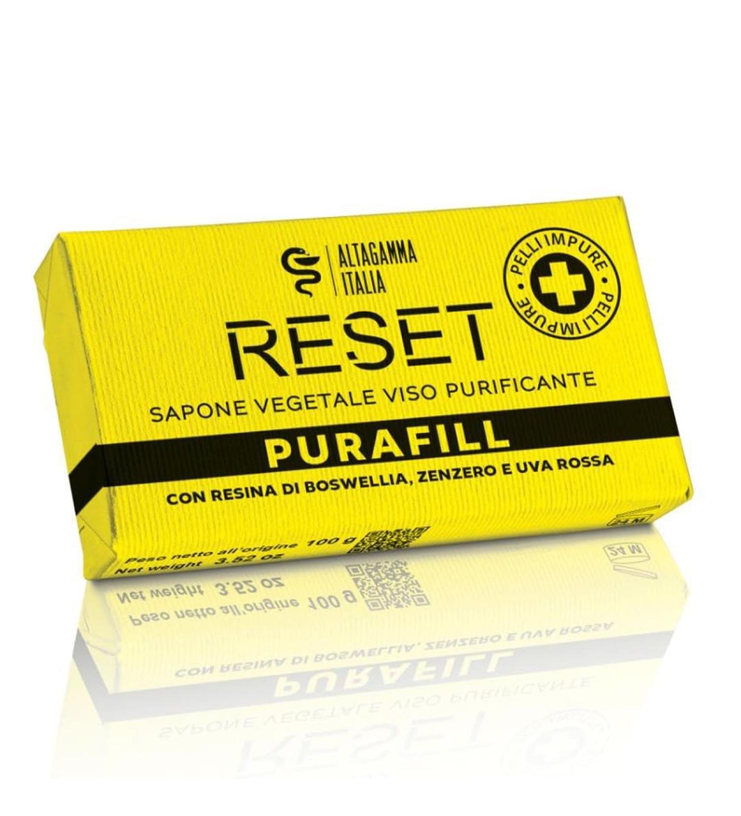 Altagamma Italia PURAFILL RESET Purifying Vegetable Soap 100 g - Face Impure Skin - Buy Online on GoSupps.com