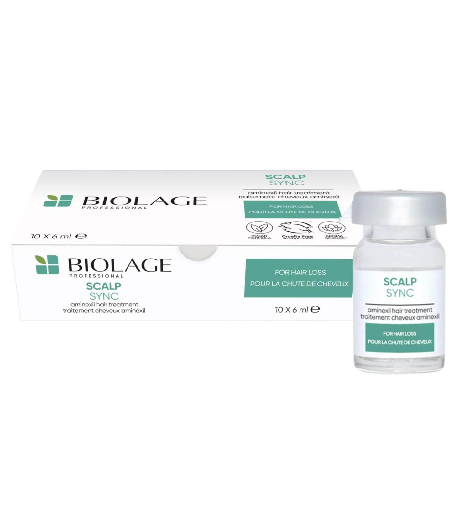 Biolage Anti-Hair Loss Serum - ScalpSync Pro-Aminexil Tonic Ampoules | 10 x 6 ml | Prevent Hair Loss International Shipping - Buy Online on GoSupps.com
