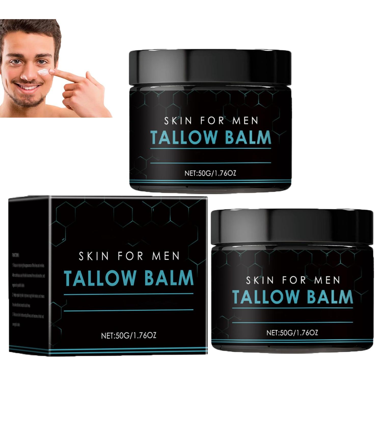  homomdy Sebaceous Wrinkle Balm for Men Beef Tallow Balm to Repair Damaged Dry Skin Day and Night Moisturizer Moisturizes & Nourishes Dry Skin Non Oily (2 - Buy Online on GoSupps.com