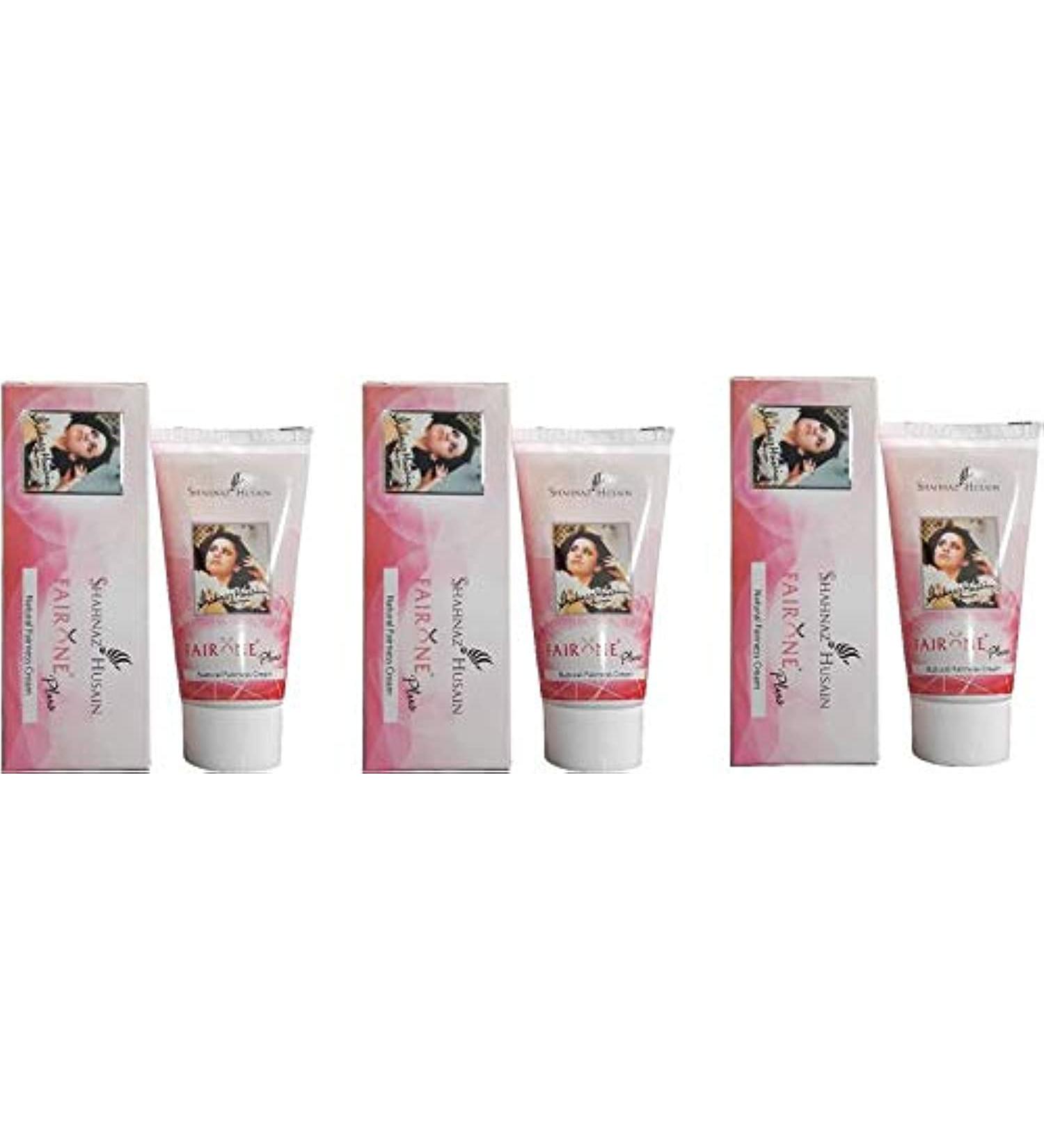 Shahnaz Husain Fair One Plus Natural Fairness Cream - 50GM (Pack of 3)
