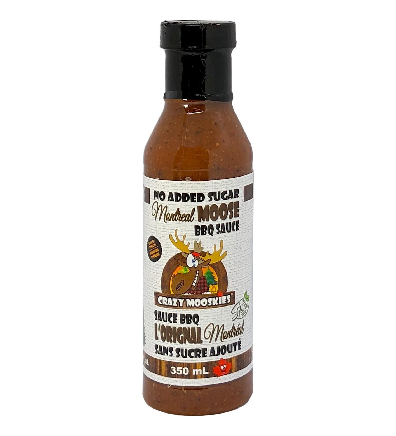 Crazy Mooskies No Added Sugar Montreal Moose BBQ sauce 350ml