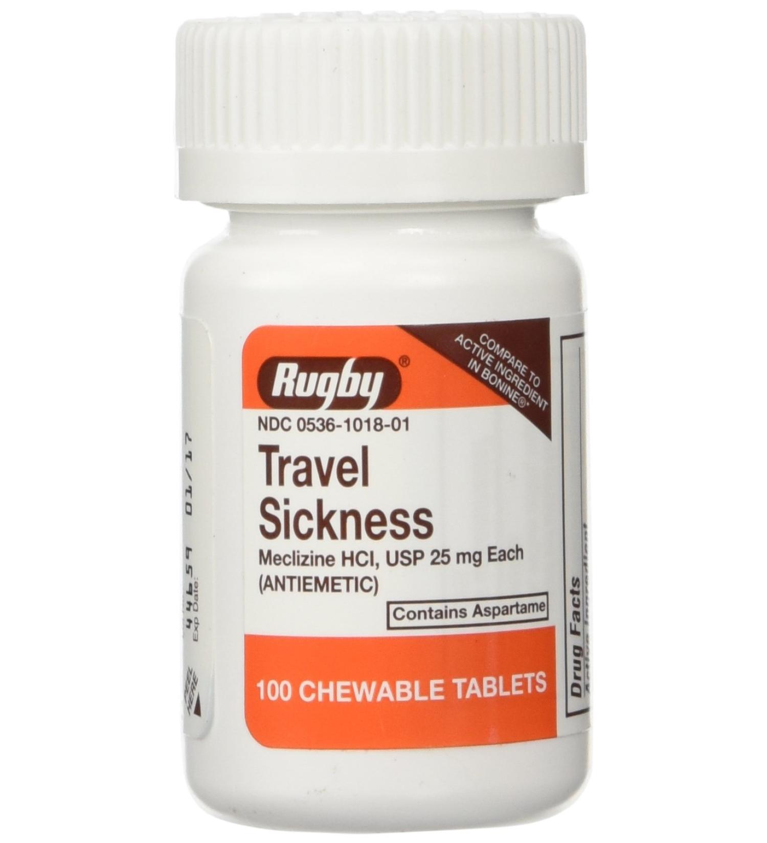 Rugby Travel Sickness, Tablets, 100 Ea 100 Count (Pack of 1)